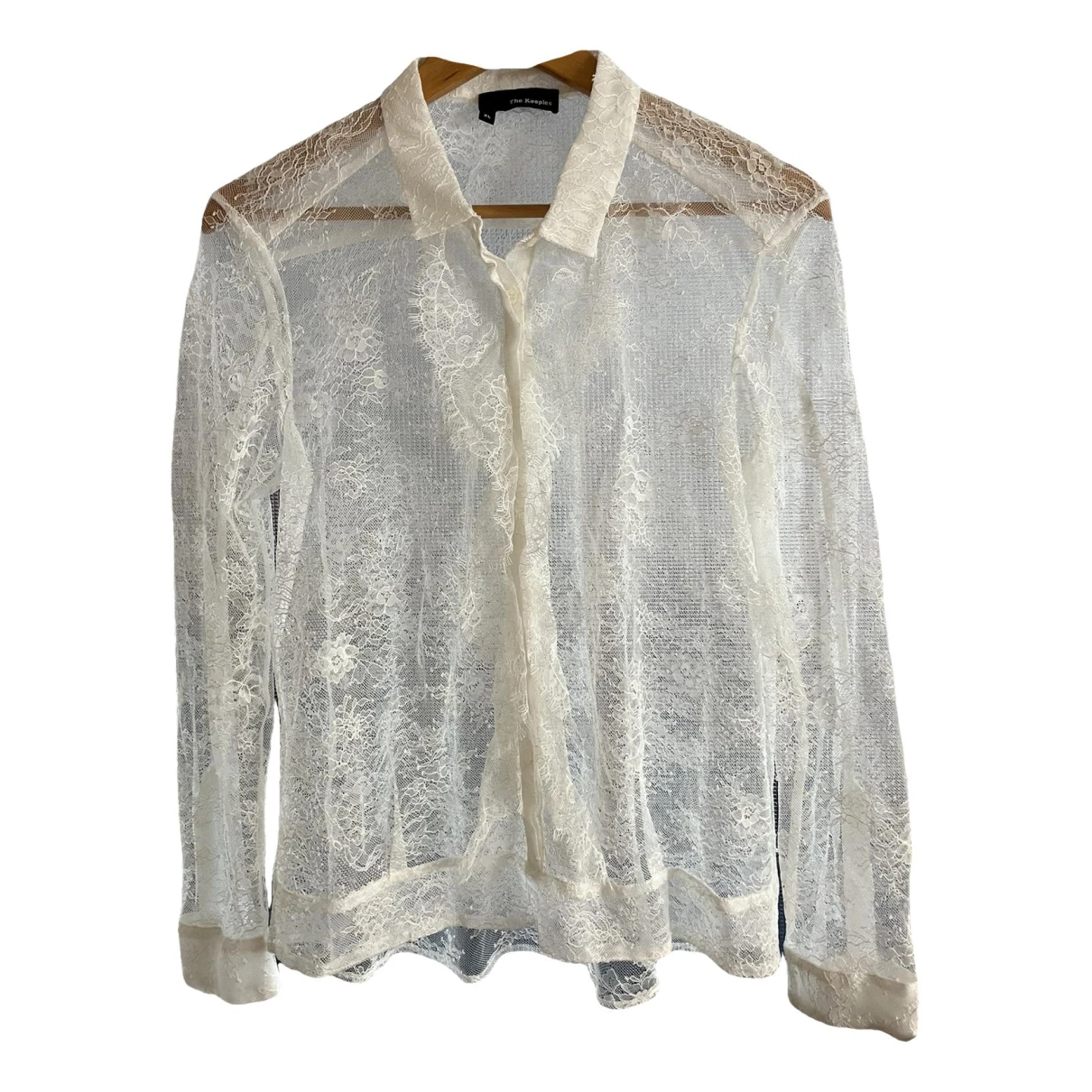 Pre-owned The Kooples Lace Shirt In White