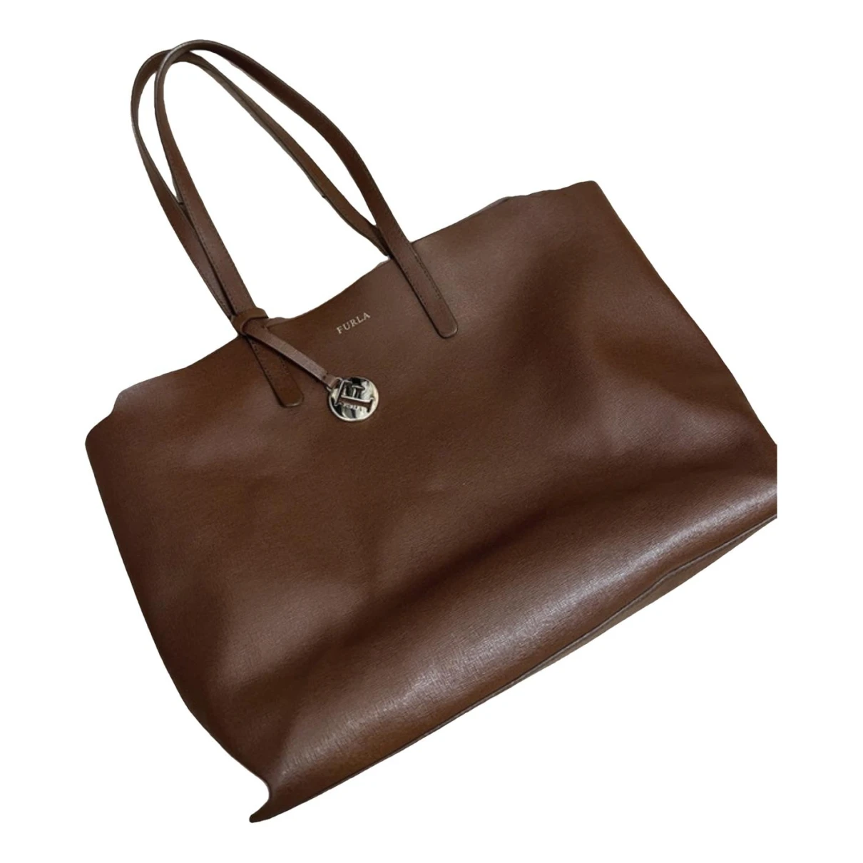 Pre-owned Furla Leather Tote In Brown