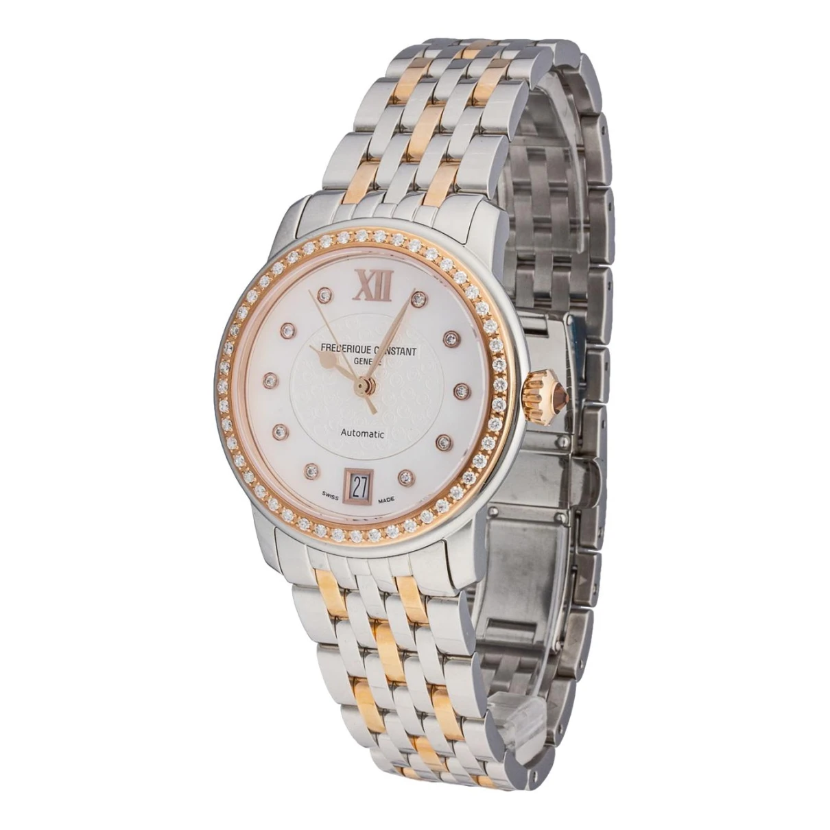 Pre-owned Frederique Constant Ladies Automatique Watch In Silver