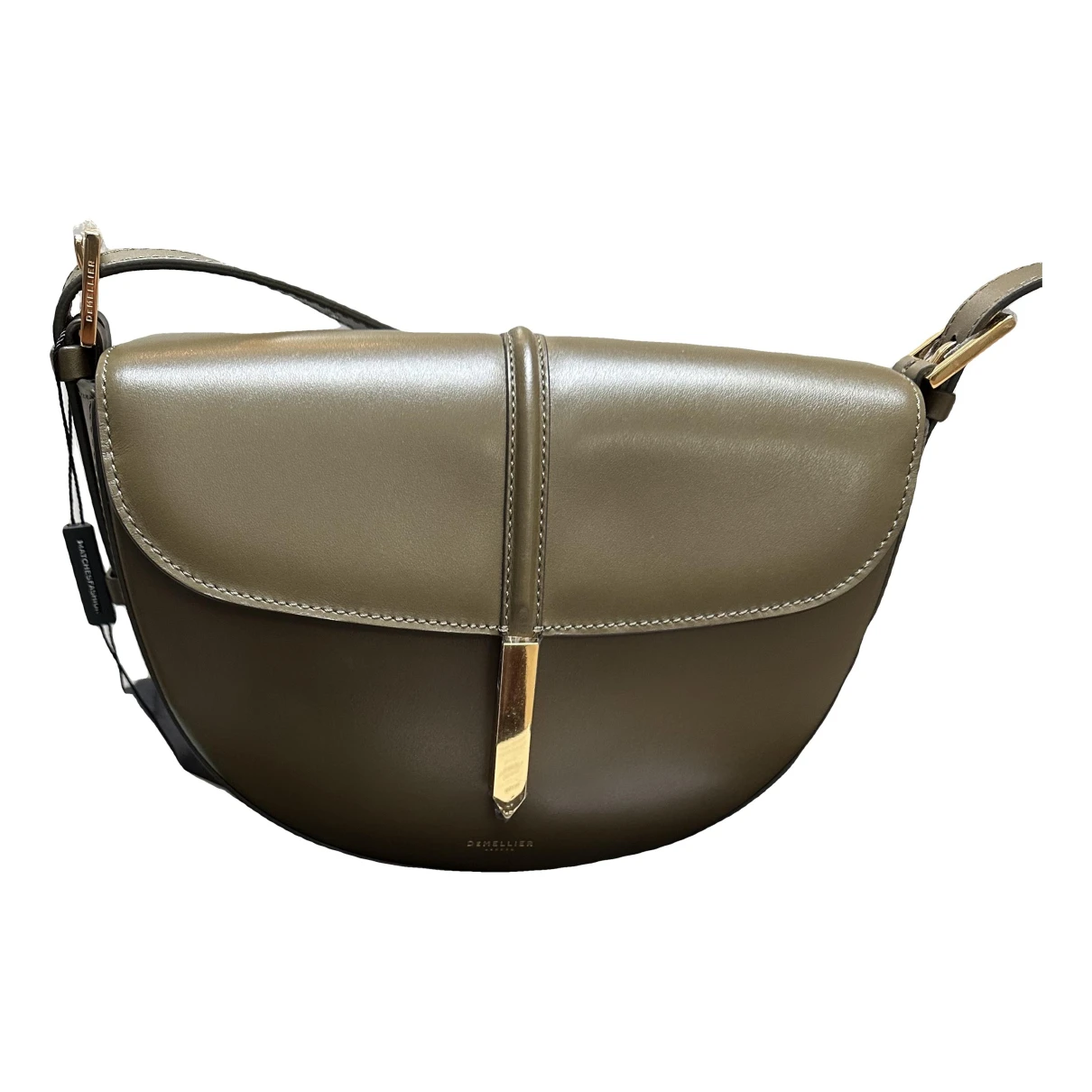 Pre-owned Demellier Leather Handbag In Green