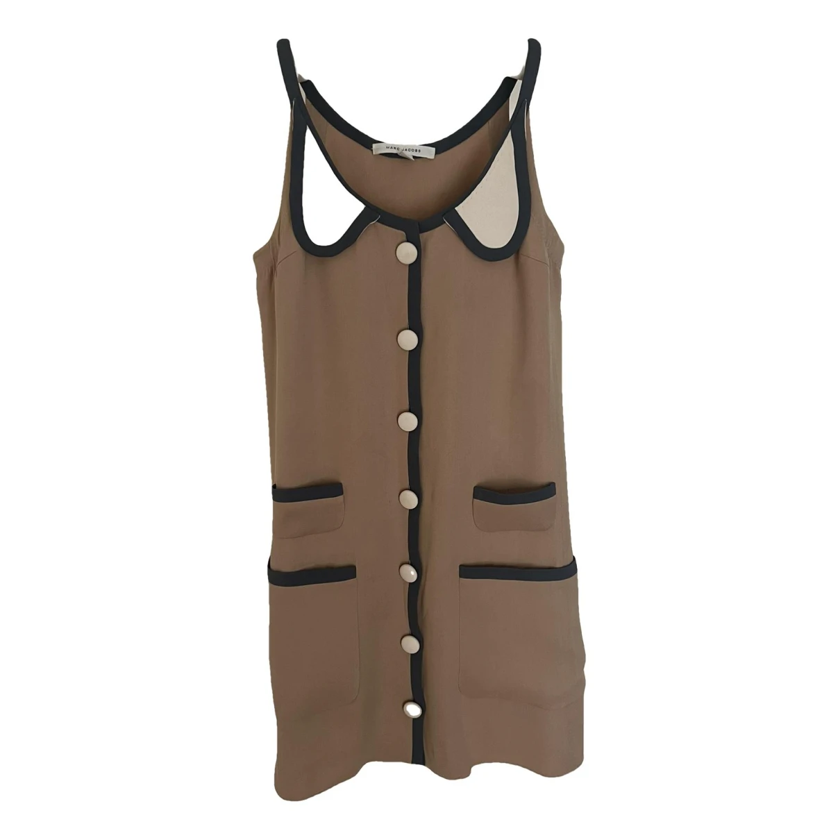 Pre-owned Marc Jacobs Silk Mid-length Dress In Brown