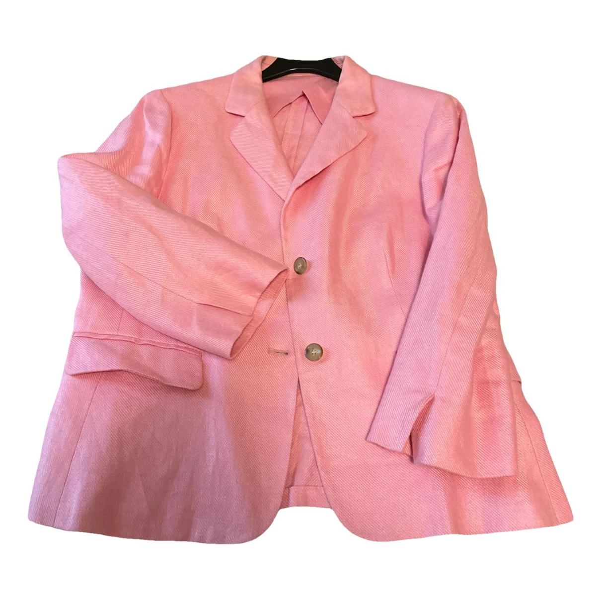 Pre-owned Max Mara Linen Blazer In Pink