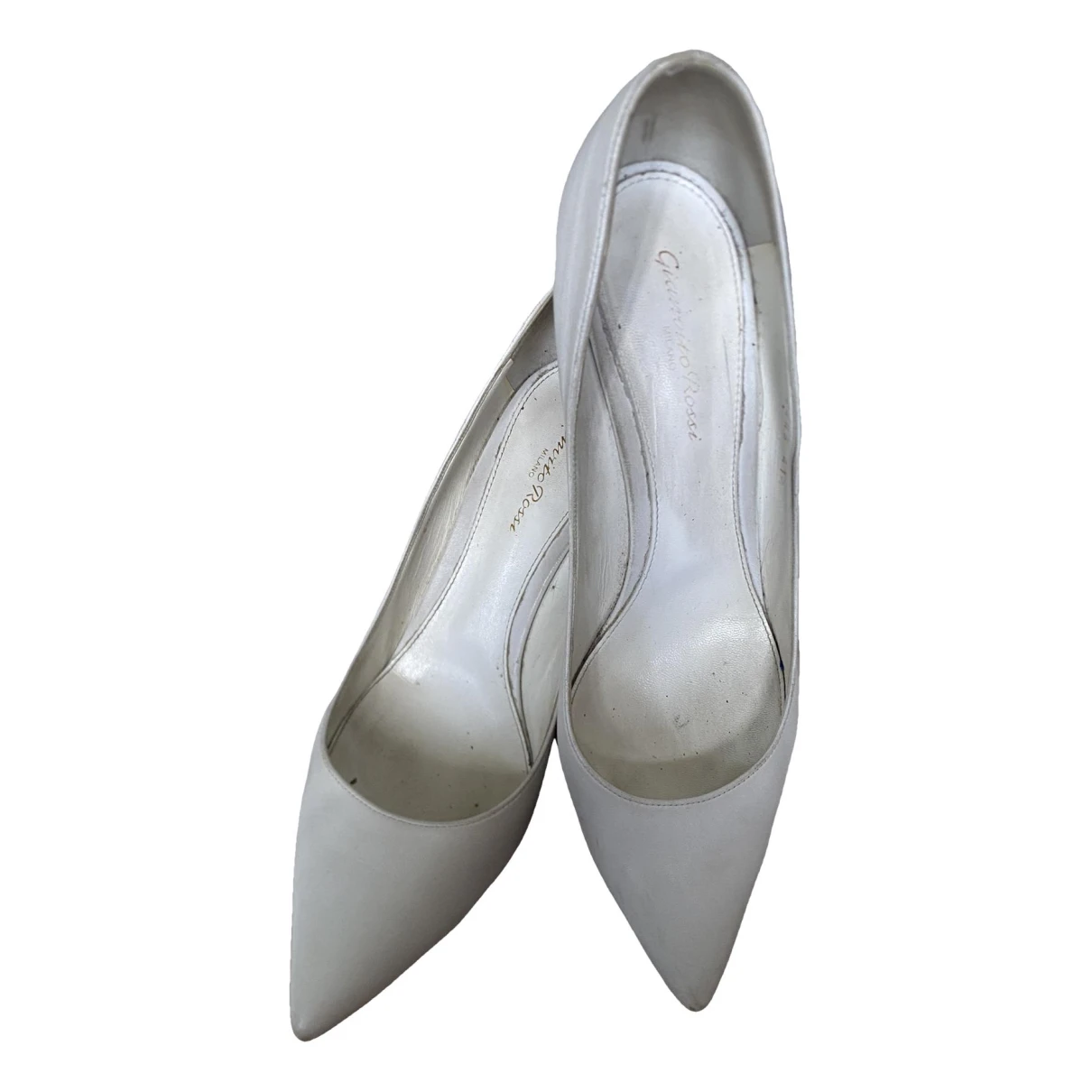 Pre-owned Gianvito Rossi Gianvito Leather Heels In White