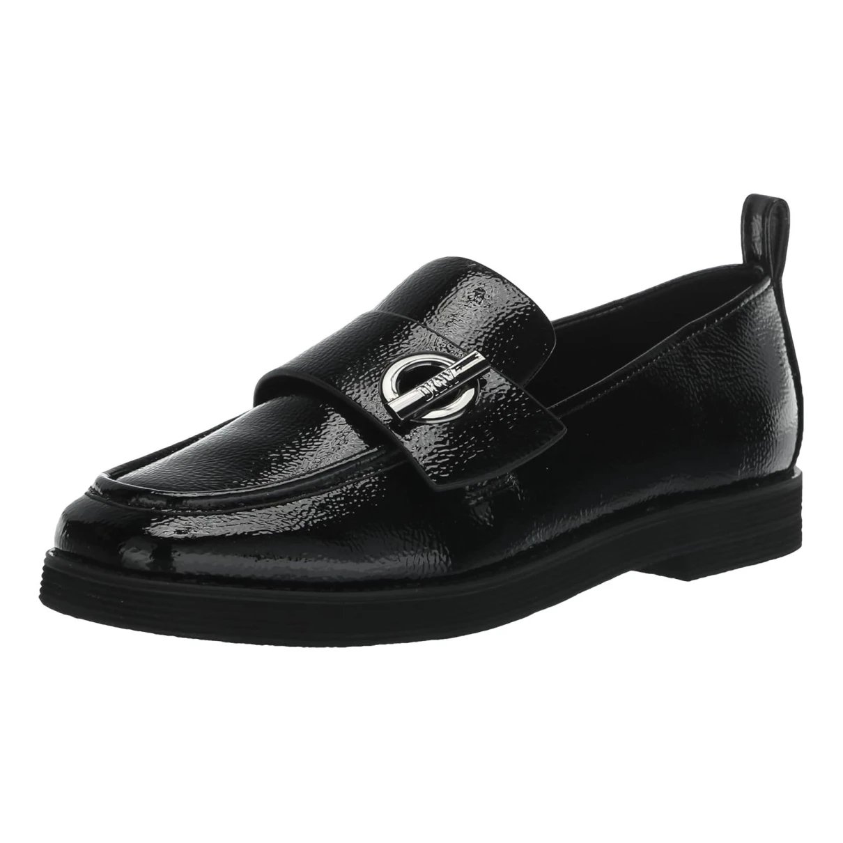 Pre-owned Dkny Leather Flats In Black