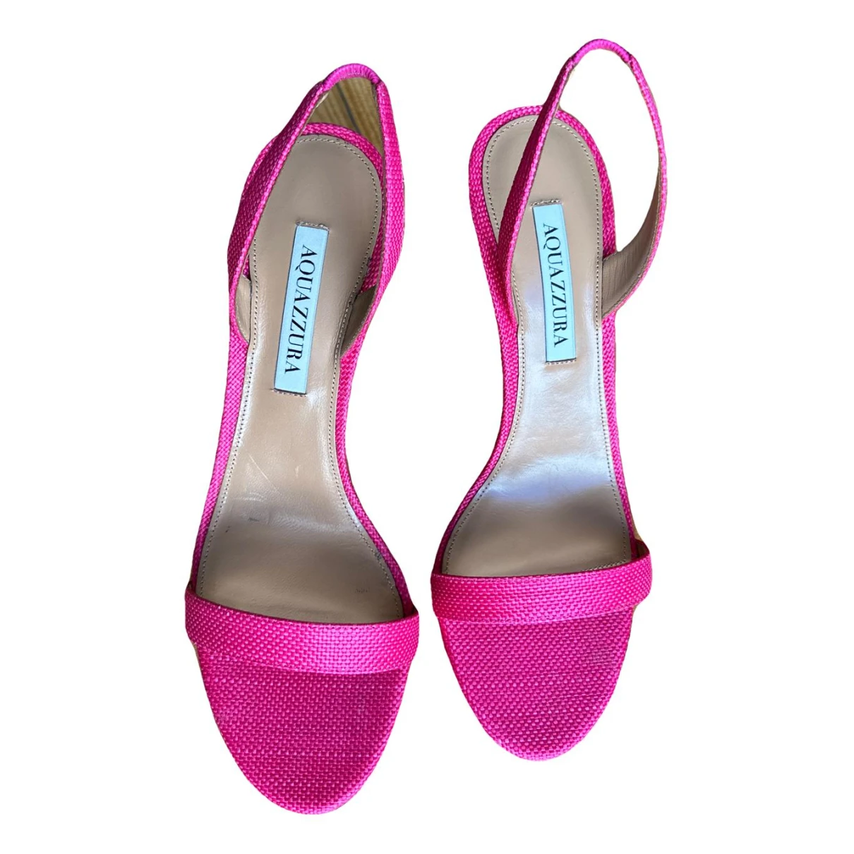 Pre-owned Aquazzura Leather Heels In Pink