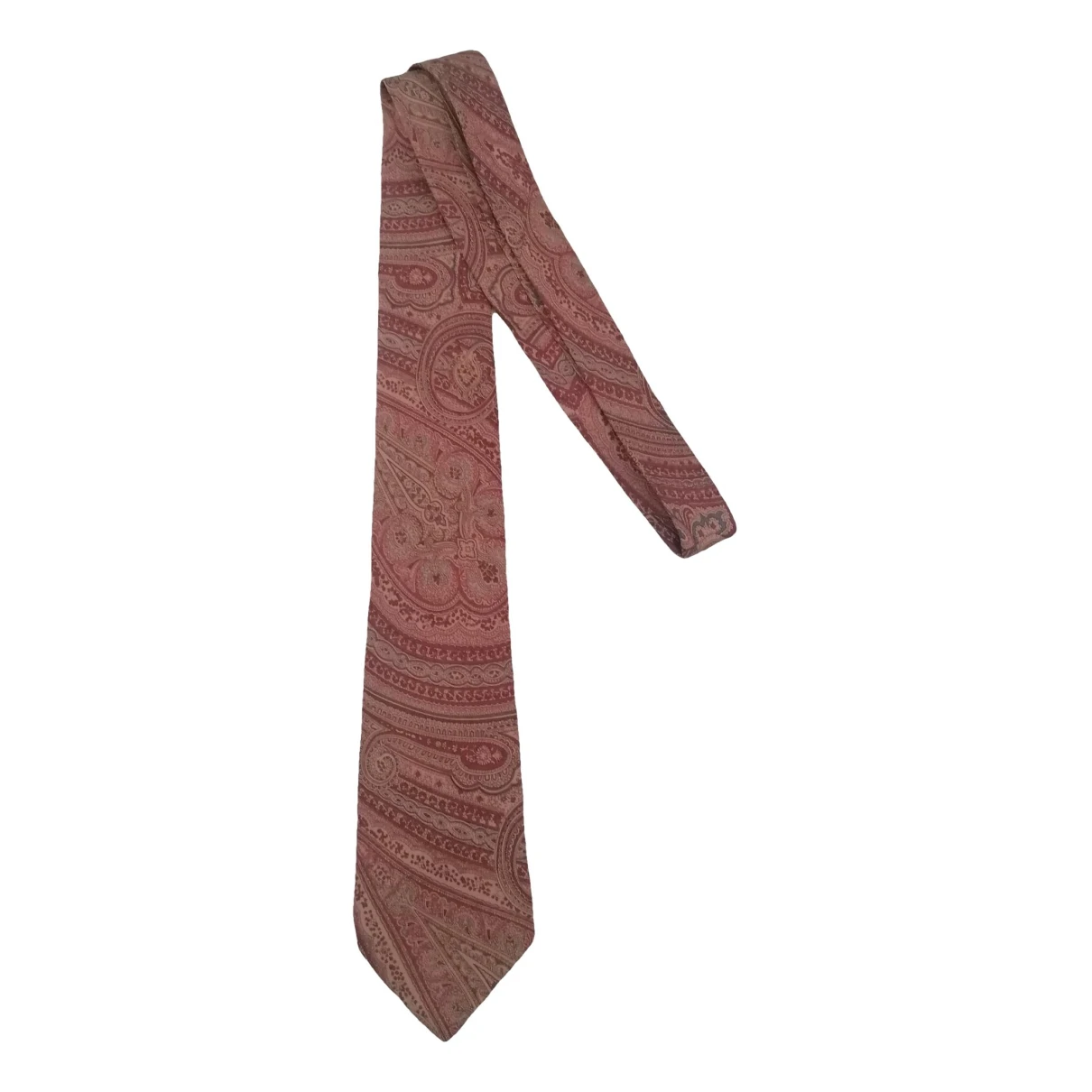 Pre-owned Daniel Hechter Silk Tie In Red