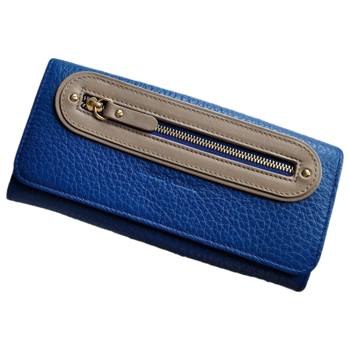 Pre-owned See By Chloé Leather Wallet In Blue