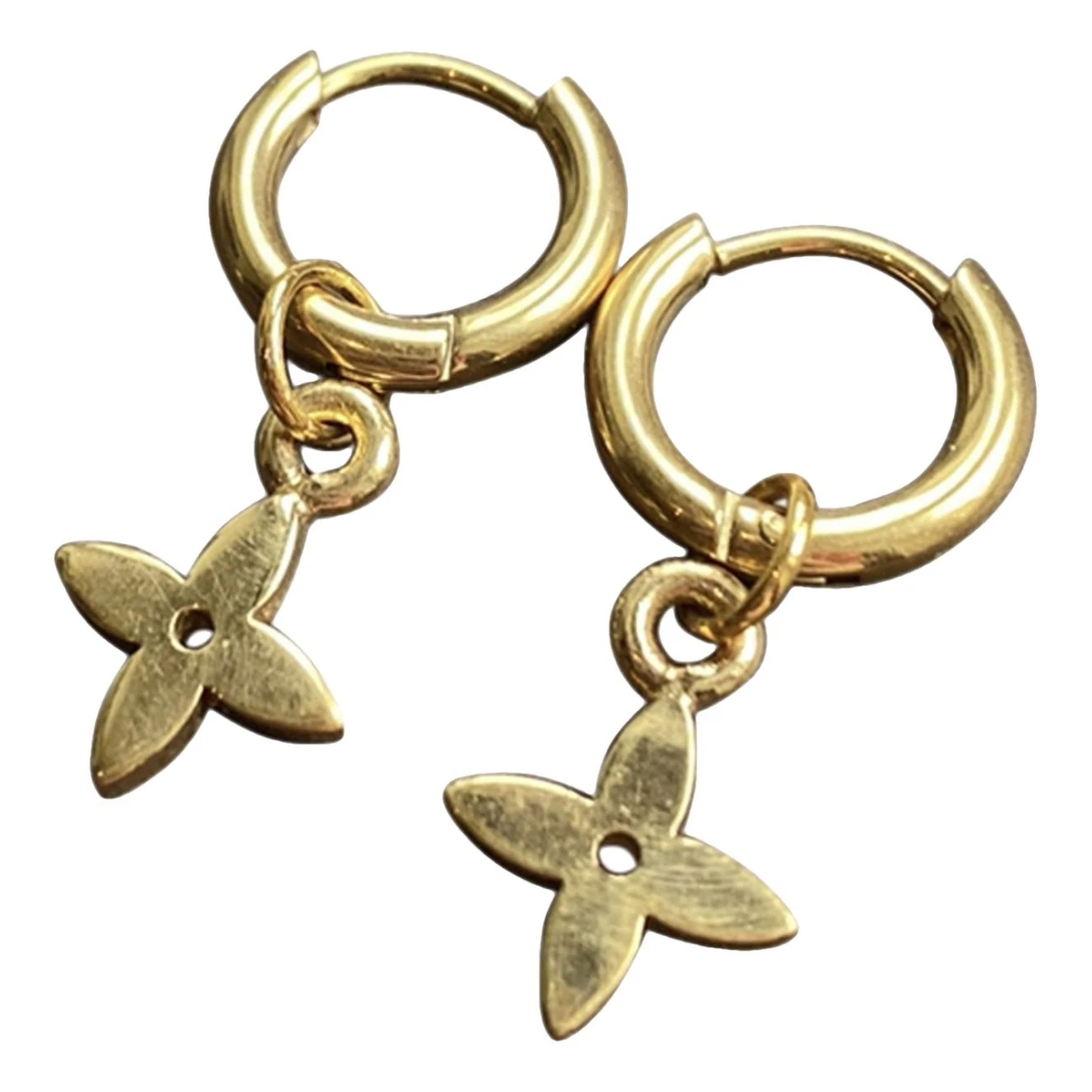 Pre-owned Louis Vuitton Monogram Earrings In Gold