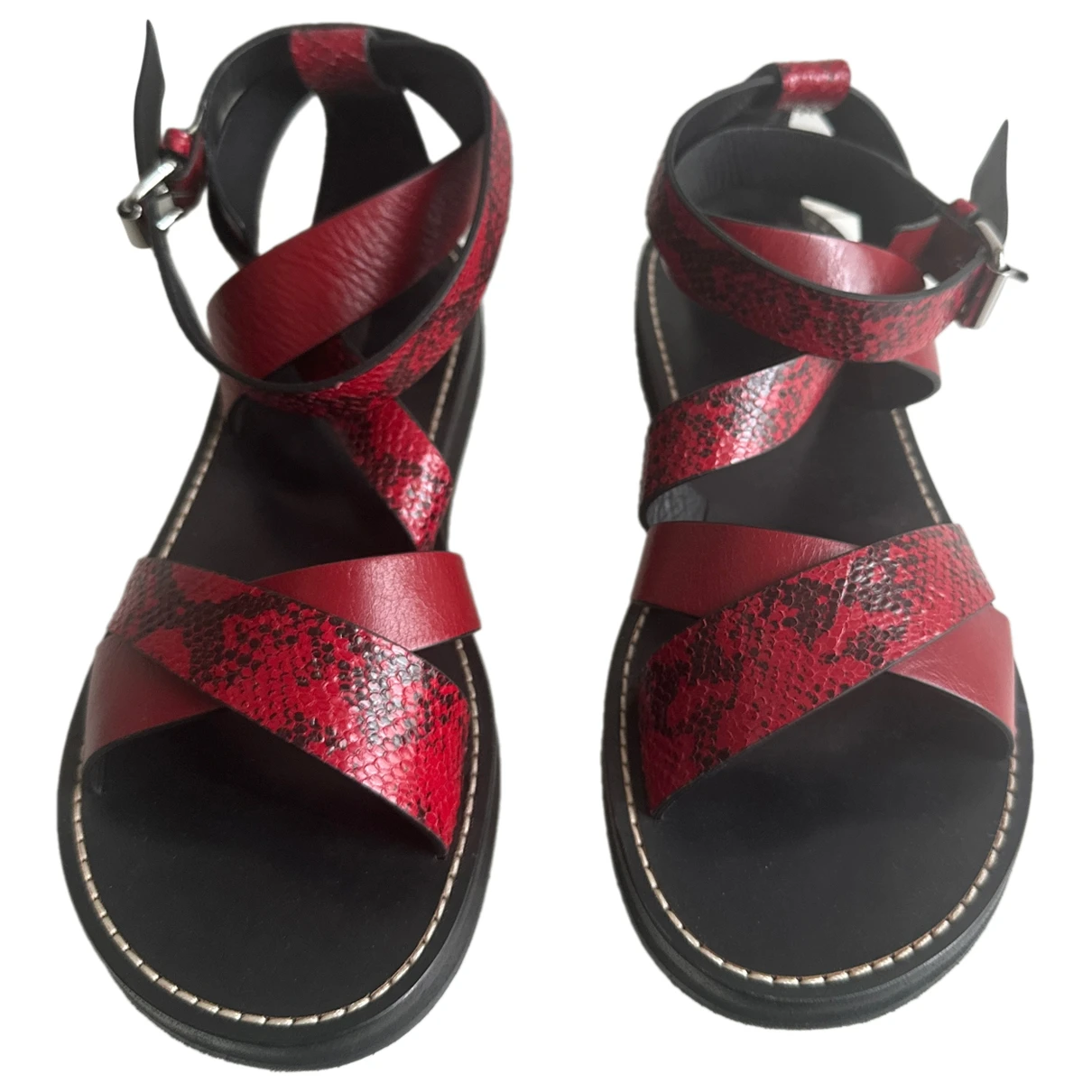 Pre-owned Isabel Marant Leather Sandal In Red