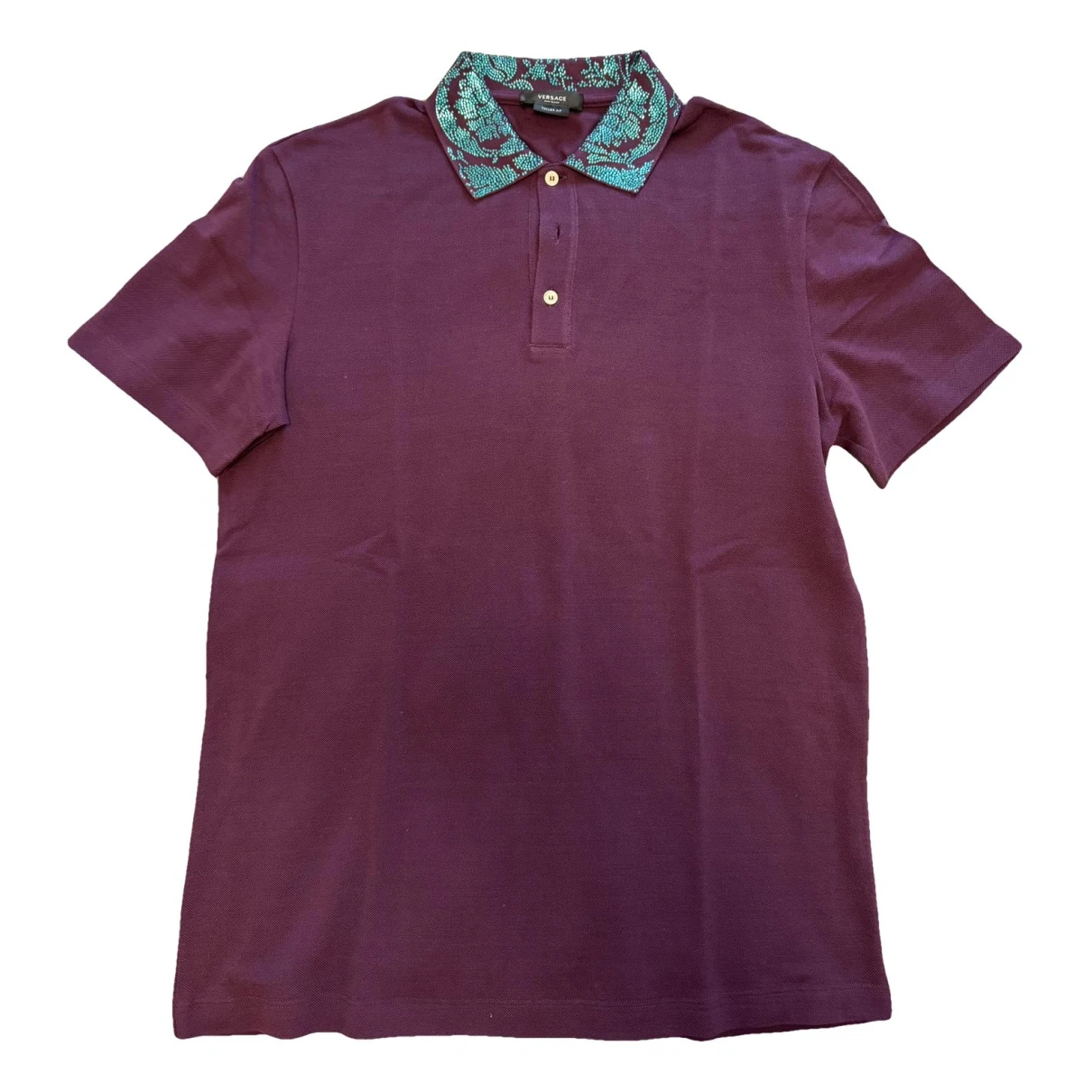 Pre-owned Versace Polo Shirt In Purple