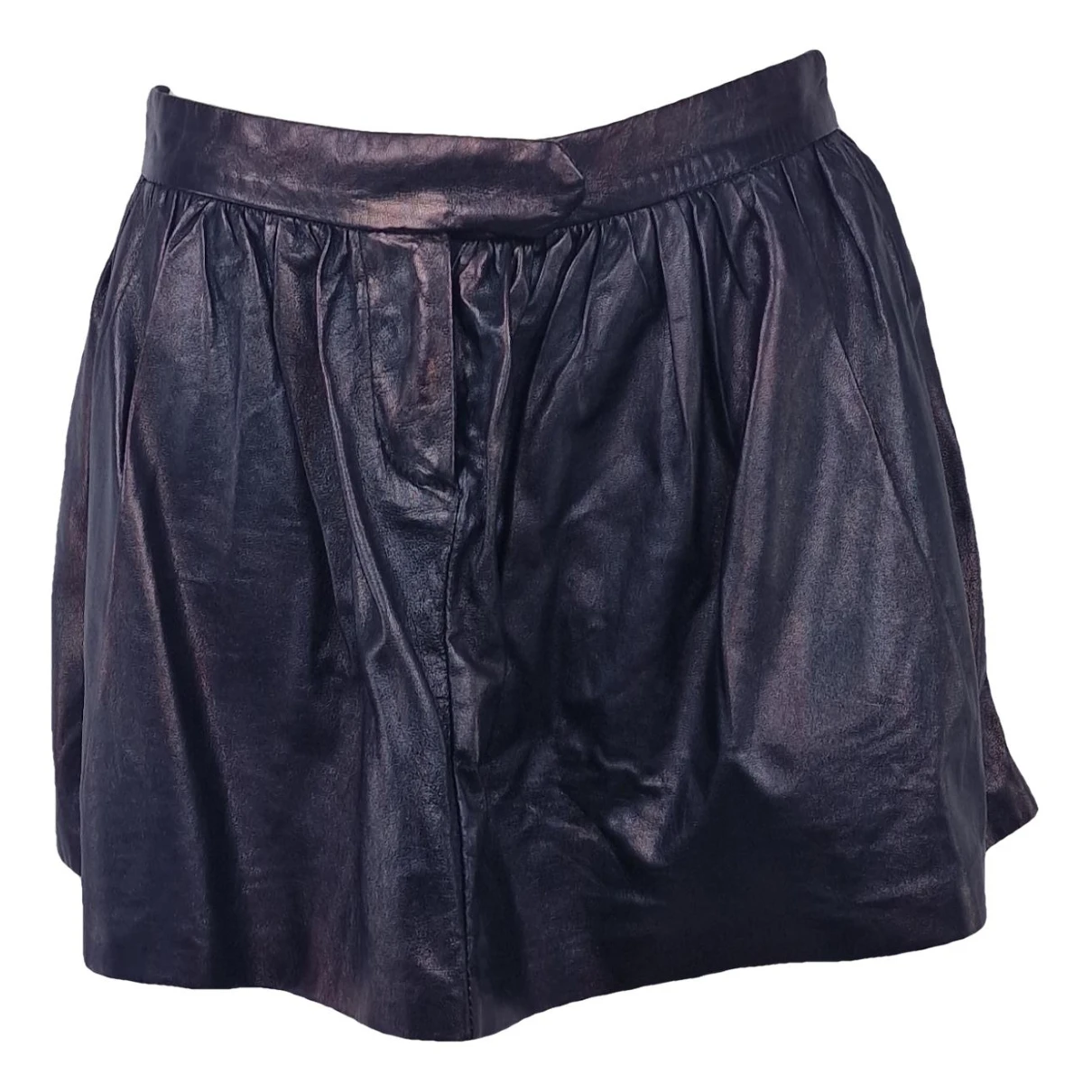 Pre-owned Prada Leather Mini Skirt In Other