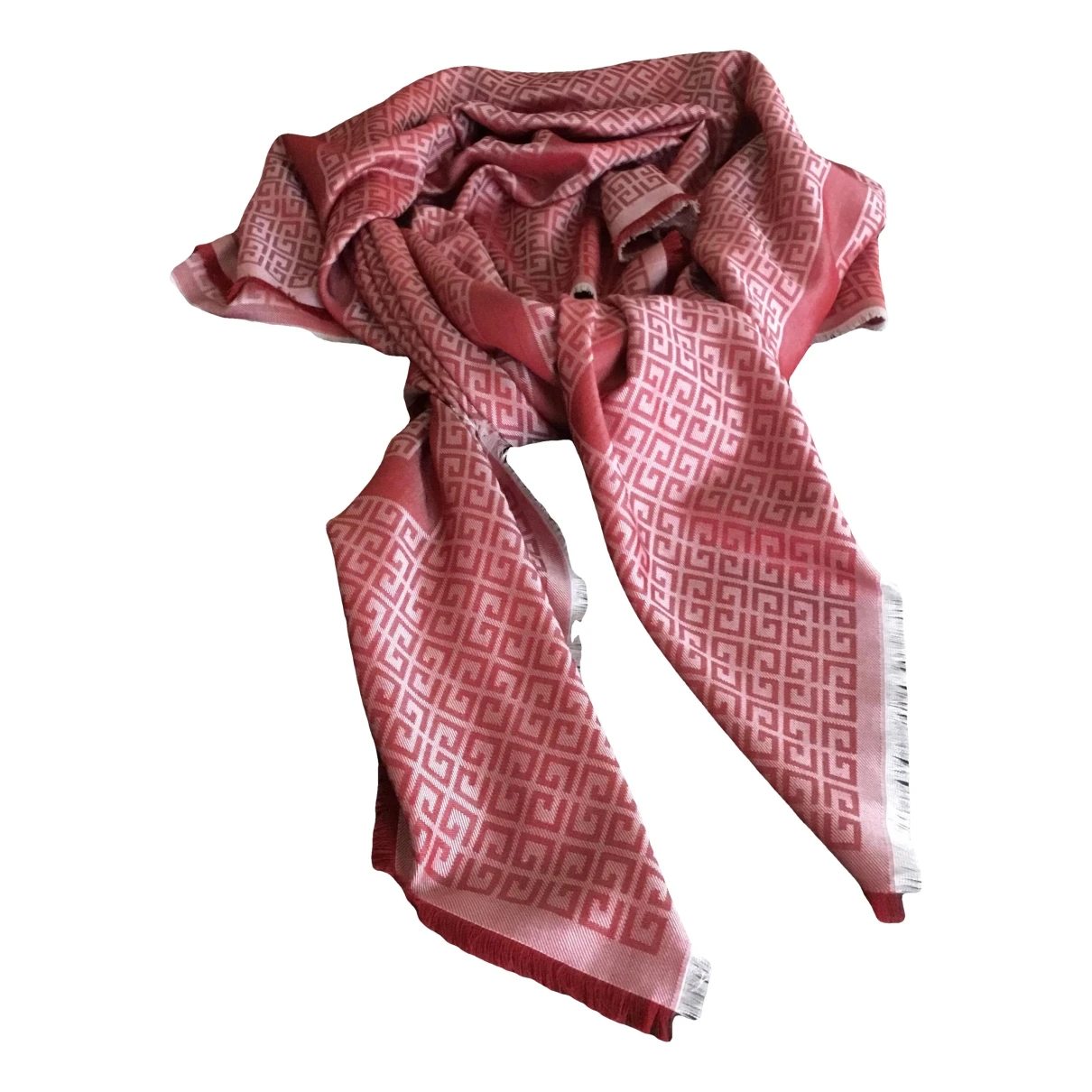 Pre-owned Givenchy Wool Scarf In Burgundy