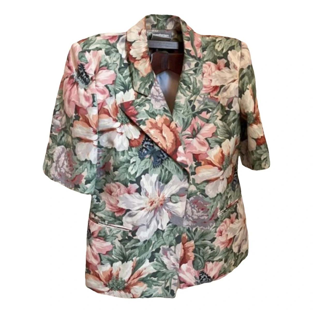 Pre-owned Emmanuelle Khanh Linen Short Vest In Multicolour