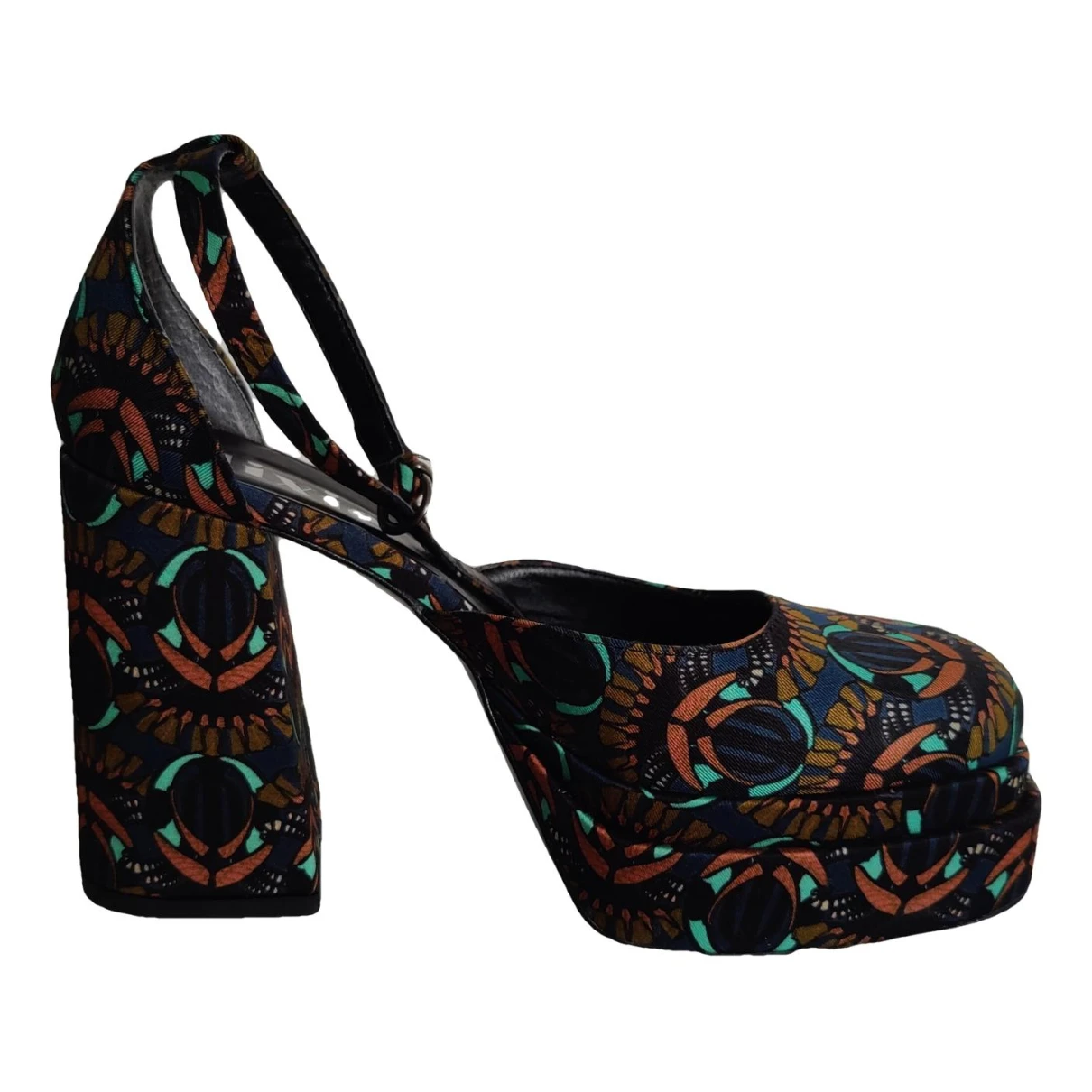 Pre-owned Dixie Cloth Heels In Multicolour