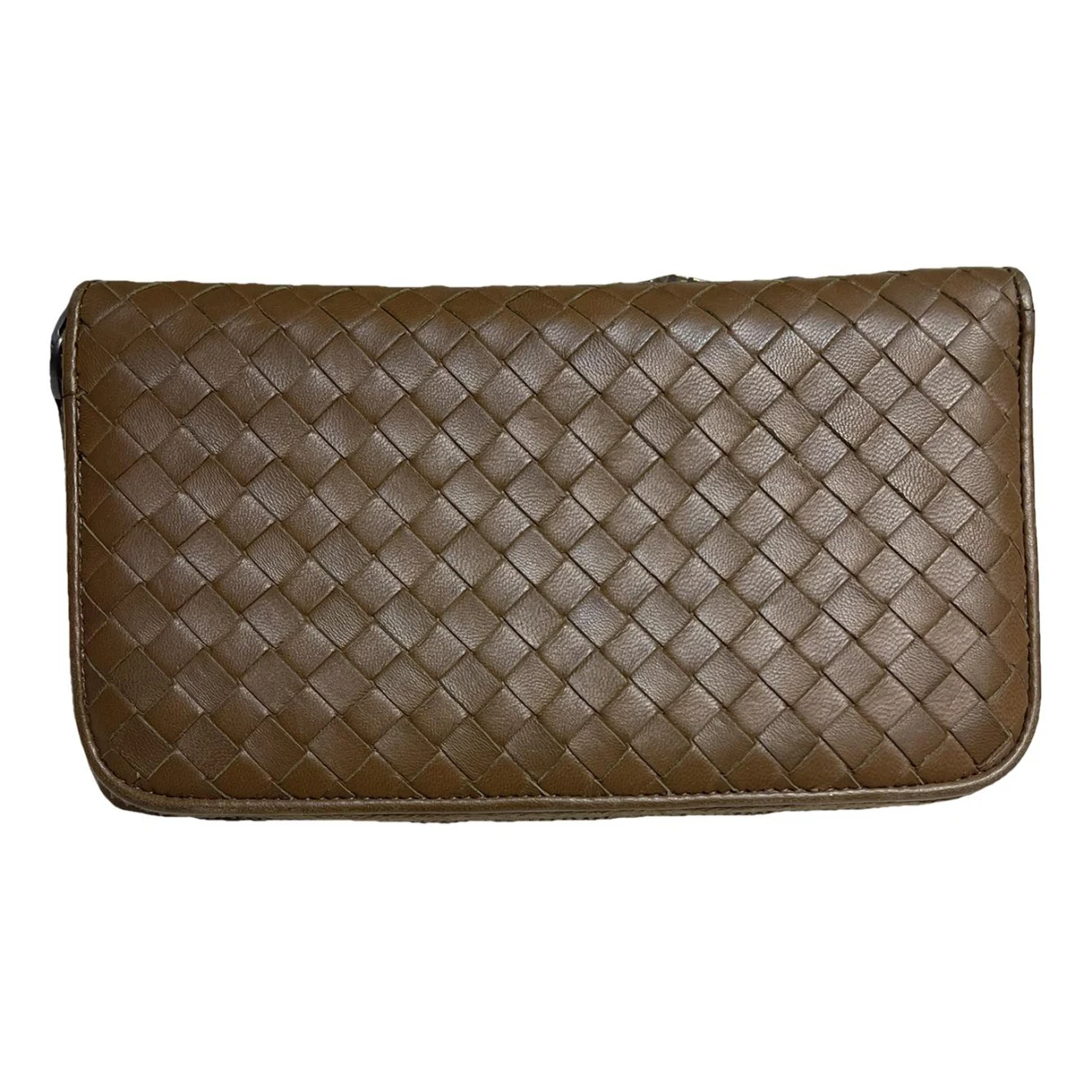 Pre-owned Bottega Veneta Intrecciato Leather Wallet In Brown