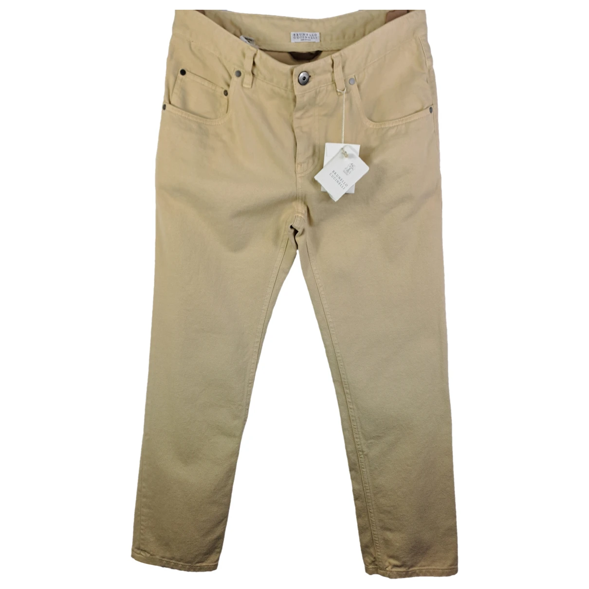 Pre-owned Brunello Cucinelli Straight Pants In Yellow