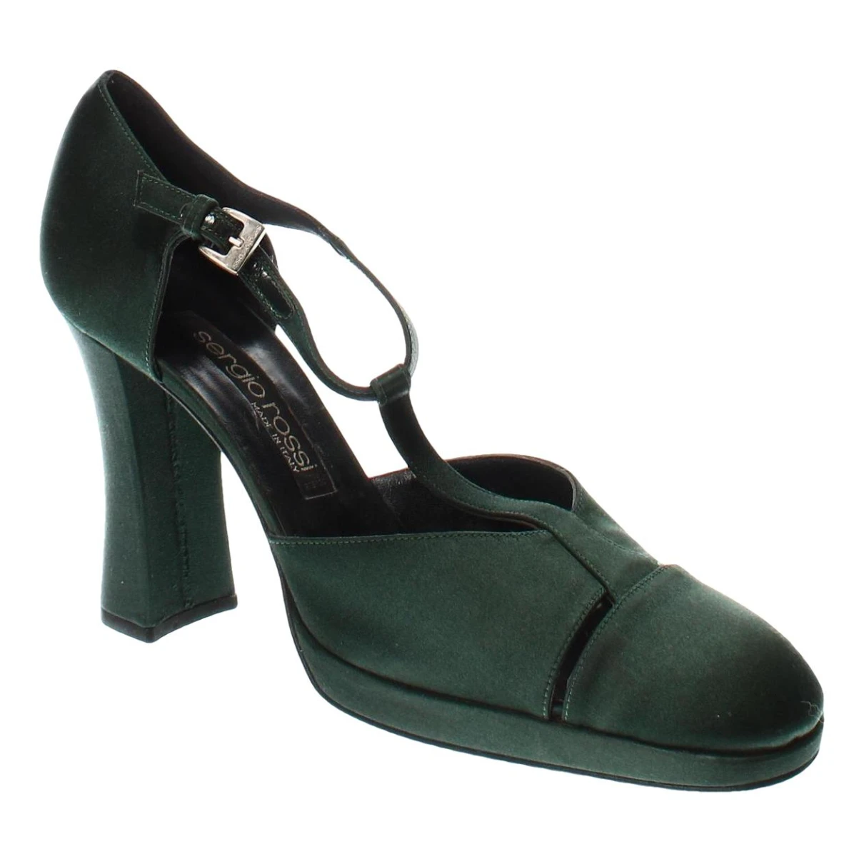 Pre-owned Sergio Rossi Cloth Heels In Green