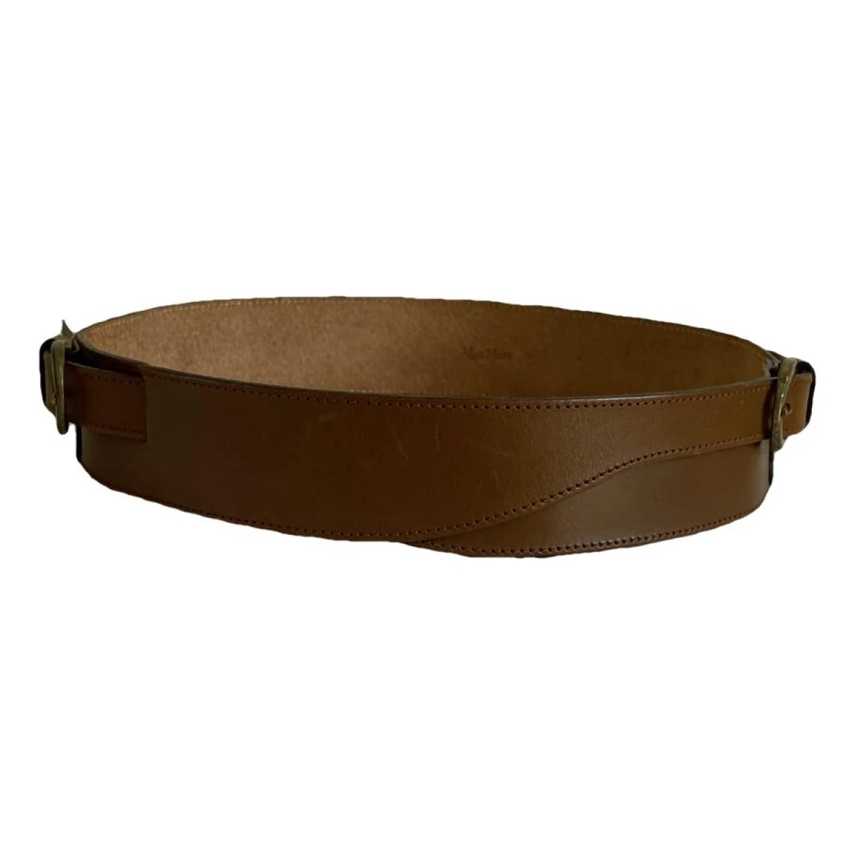 Pre-owned Max Mara Leather Belt In Brown
