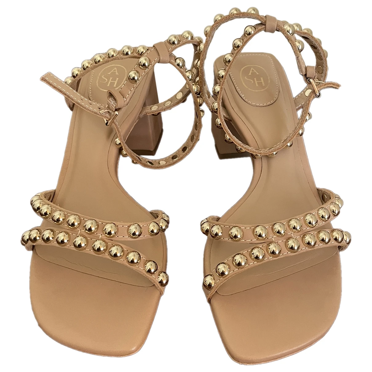 Pre-owned Ash Leather Sandals In Beige