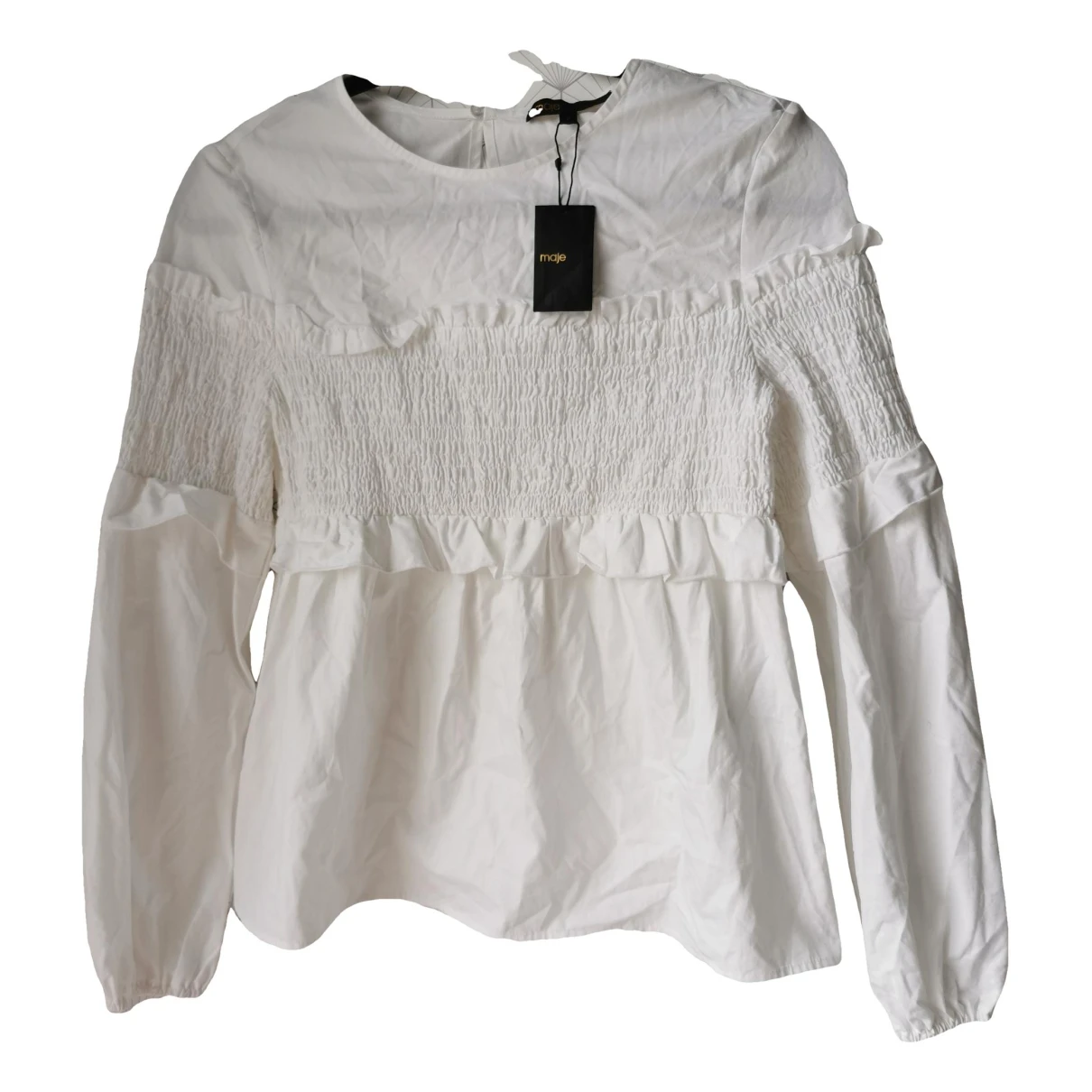 Pre-owned Maje Blouse In White