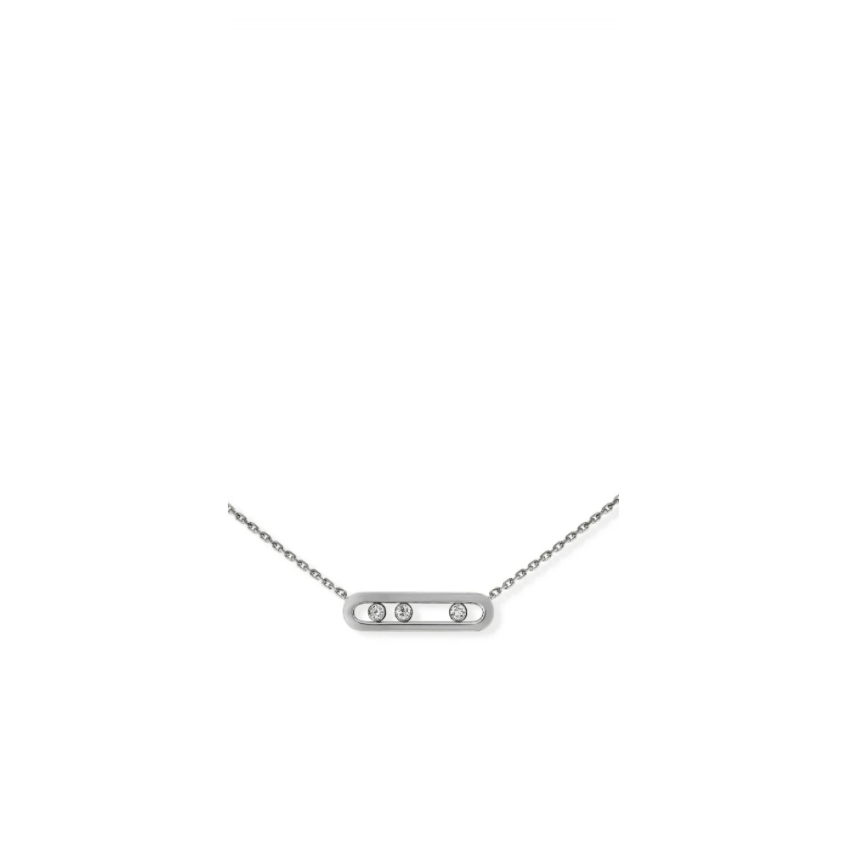 Pre-owned Messika Move Classique White Gold Necklace