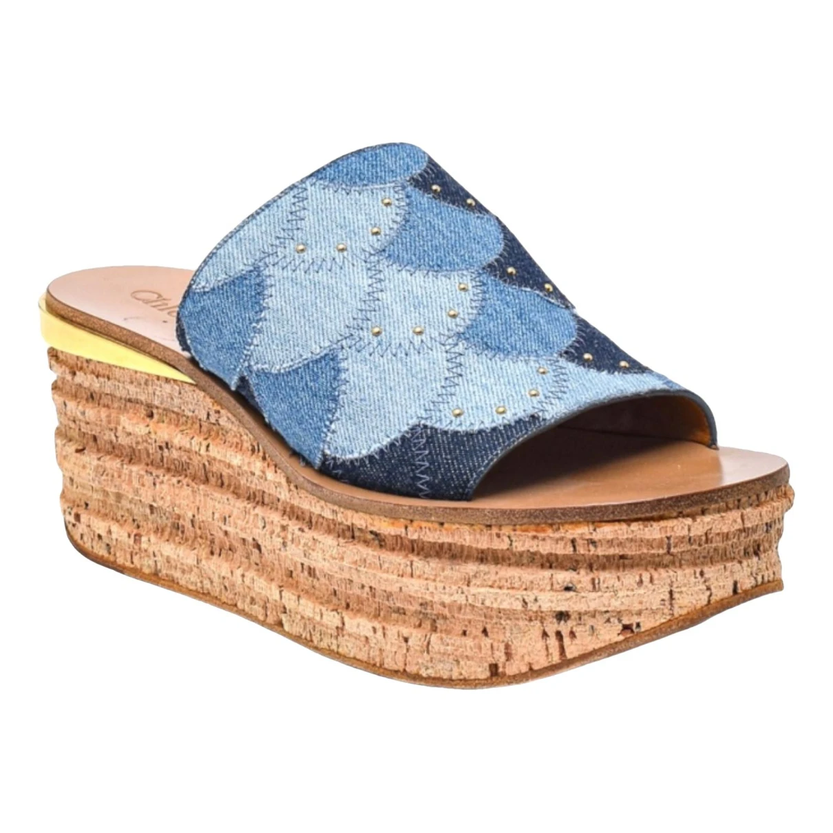 Pre-owned Chloé Cloth Sandal In Blue