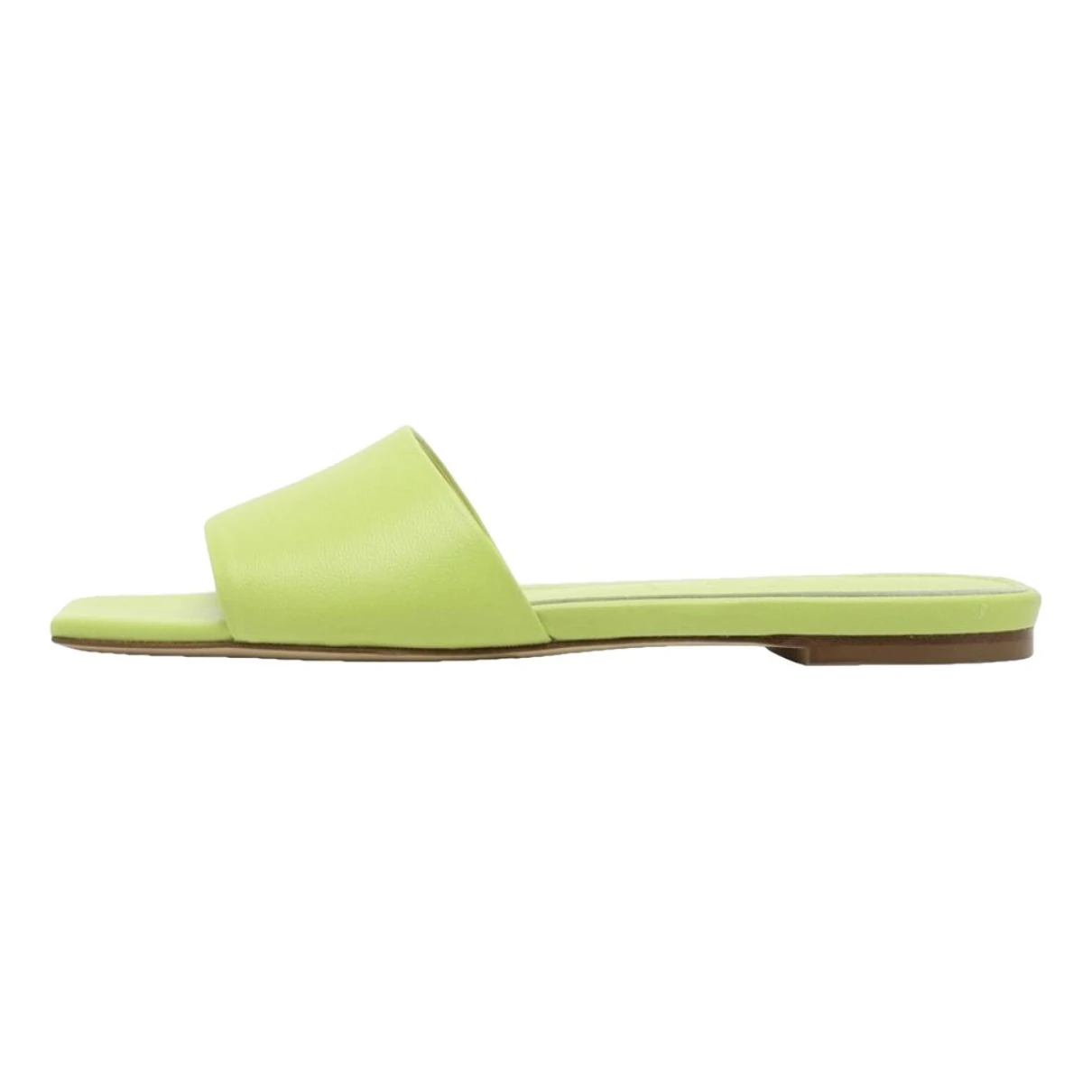 Pre-owned Aeyde Leather Sandals In Green