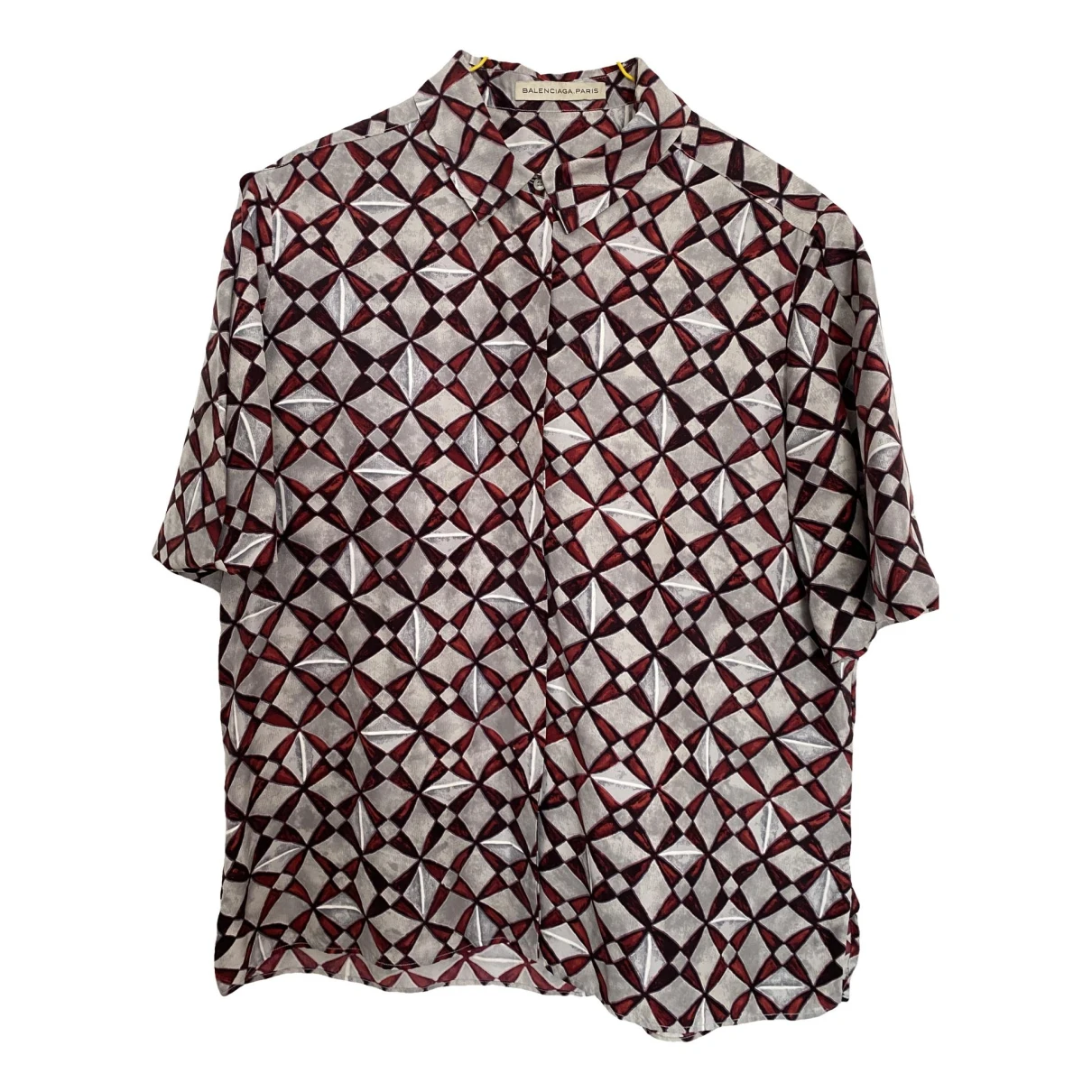 Pre-owned Balenciaga Silk Shirt In Burgundy