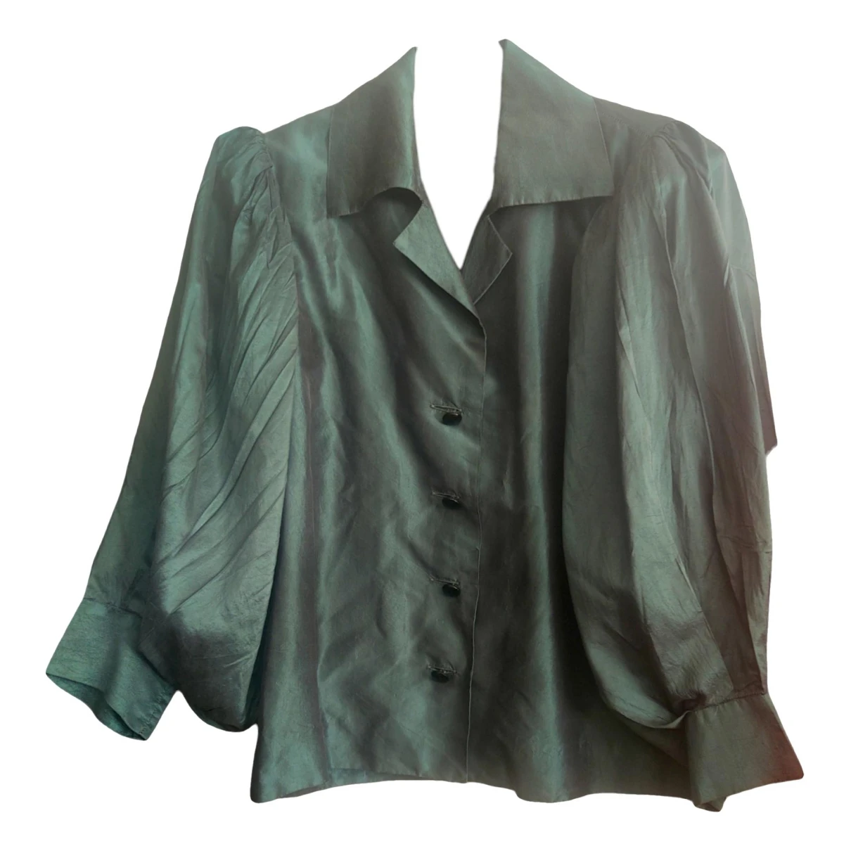 Pre-owned Saint Laurent Silk Blouse In Green
