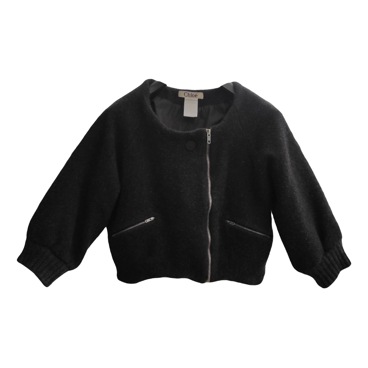 Pre-owned Chloé Wool Jacket In Anthracite