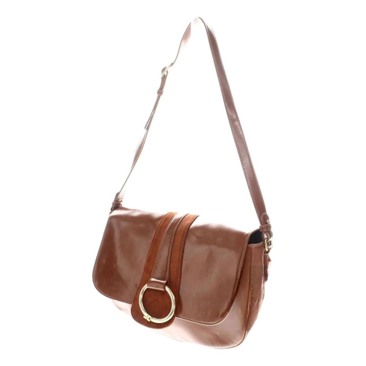 Pre-owned Elisabetta Franchi Leather Handbag In Brown