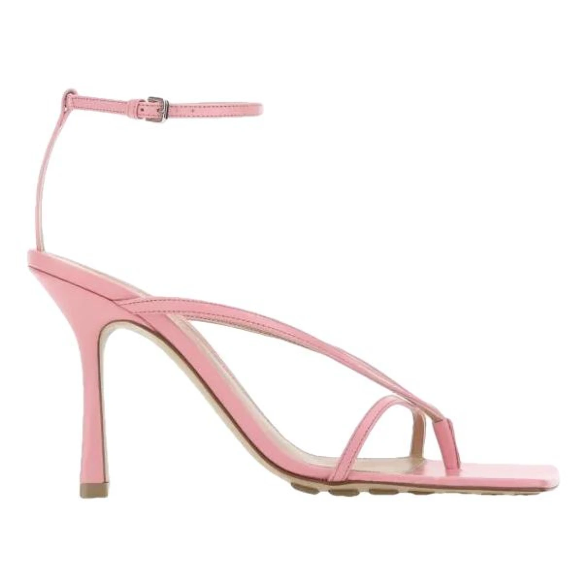 Pre-owned Bottega Veneta Stretch Leather Sandals In Pink