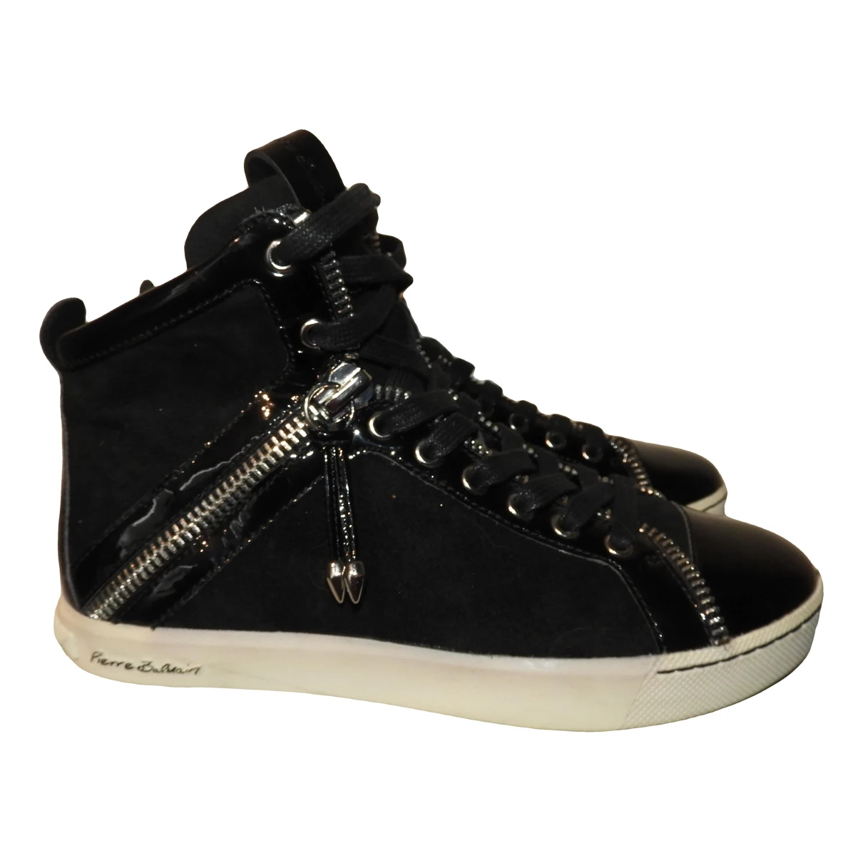 Pre-owned Pierre Balmain Leather Trainers In Black