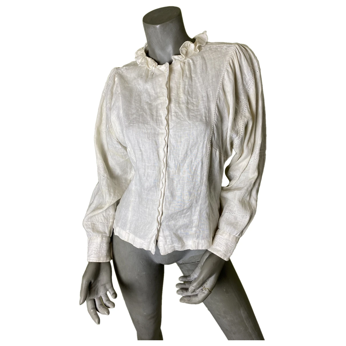 Pre-owned Isabel Marant Linen Blouse In White