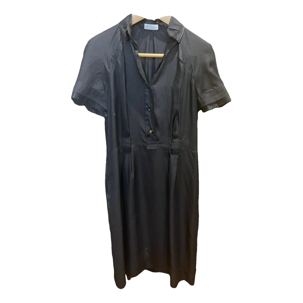 Pre-owned Massimo Dutti Silk Mid-length Dress In Blue