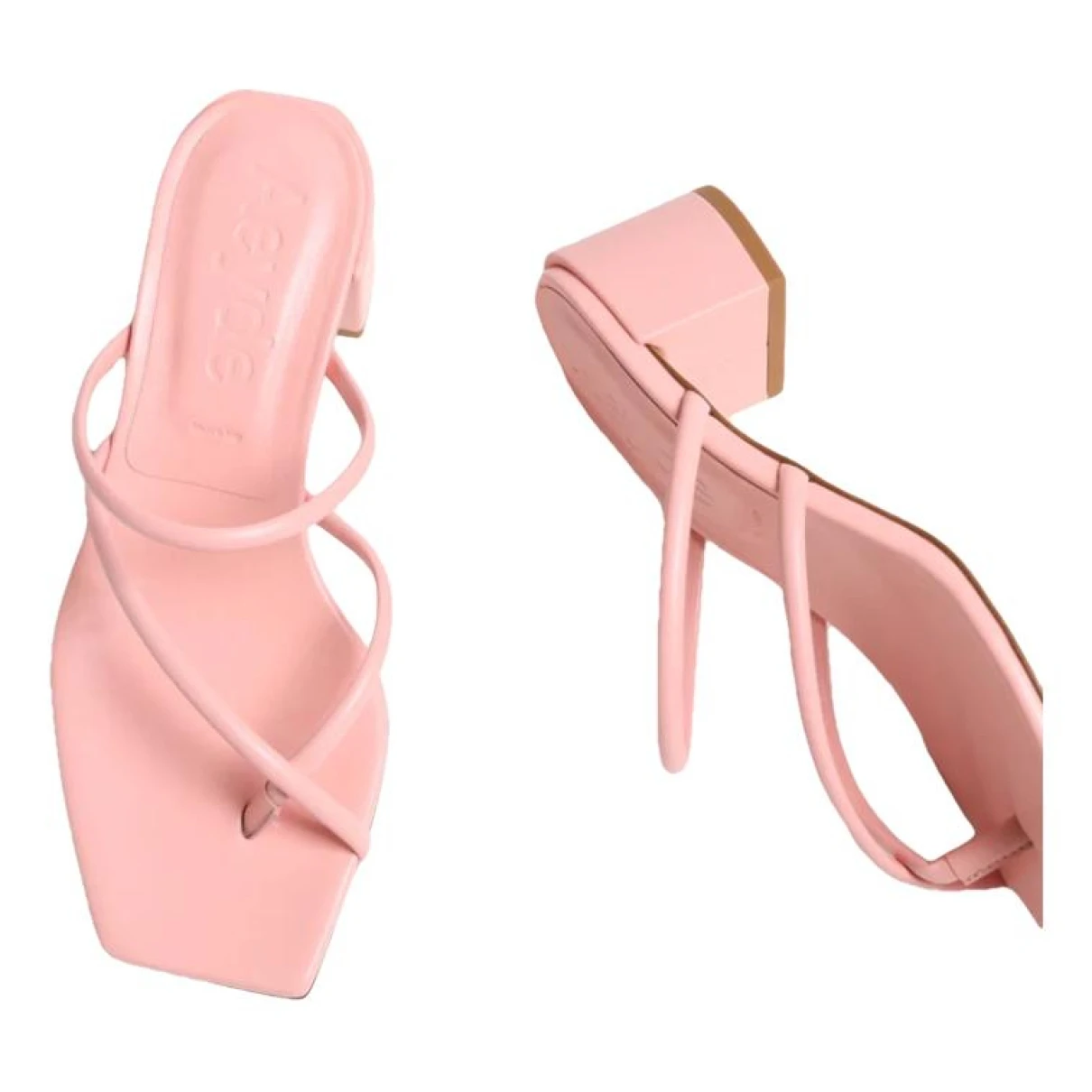 Pre-owned Aeyde Leather Sandals In Pink