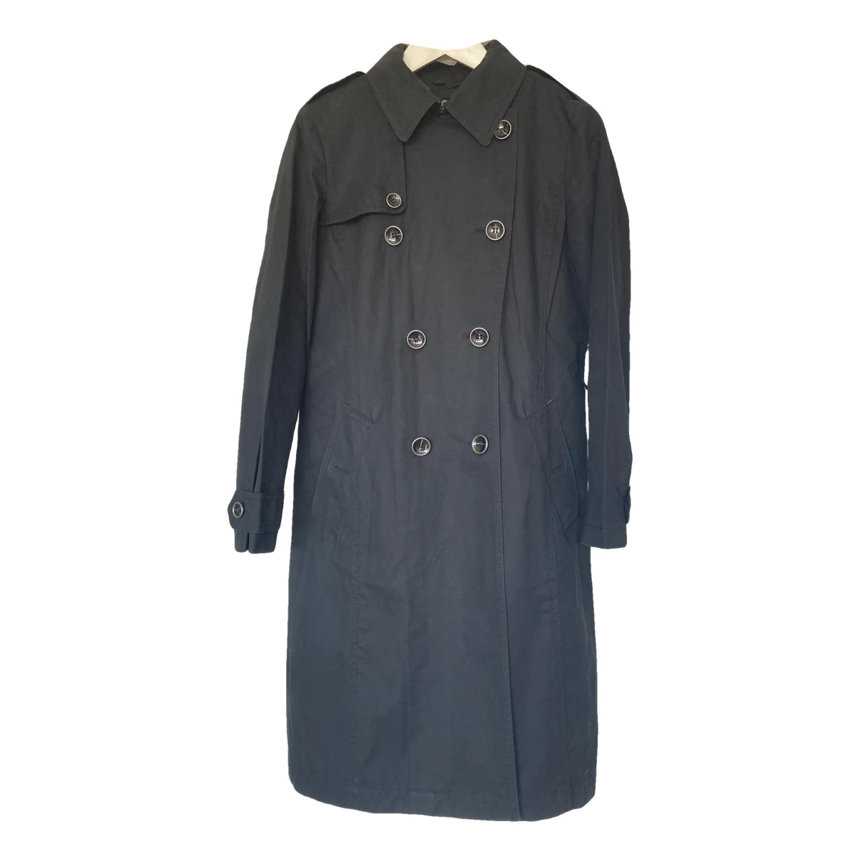 Pre-owned Marella Trench Coat In Black