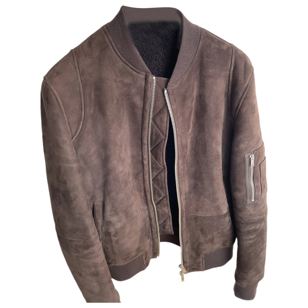 Pre-owned Dondup Leather Jacket In Brown