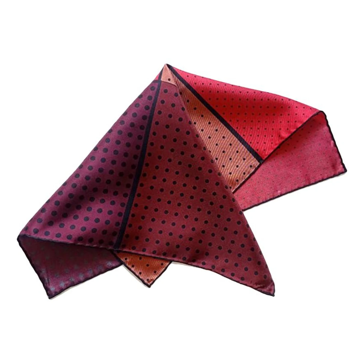 Pre-owned Lanvin Silk Scarf & Pocket Square In Red