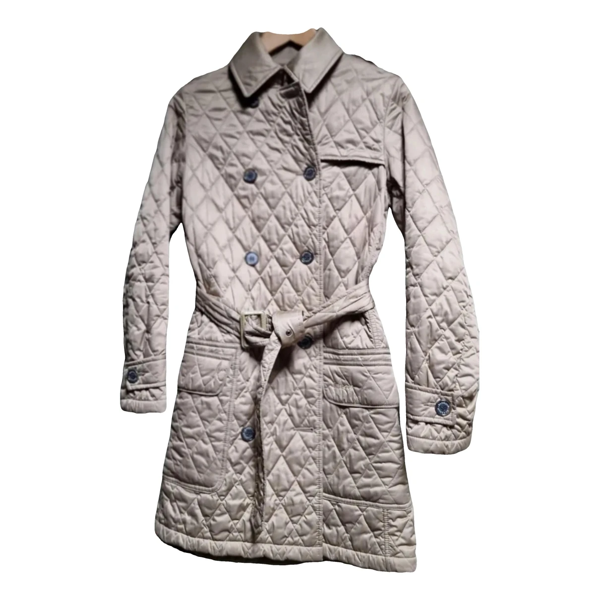 Pre-owned Barbour Trench Coat In Metallic