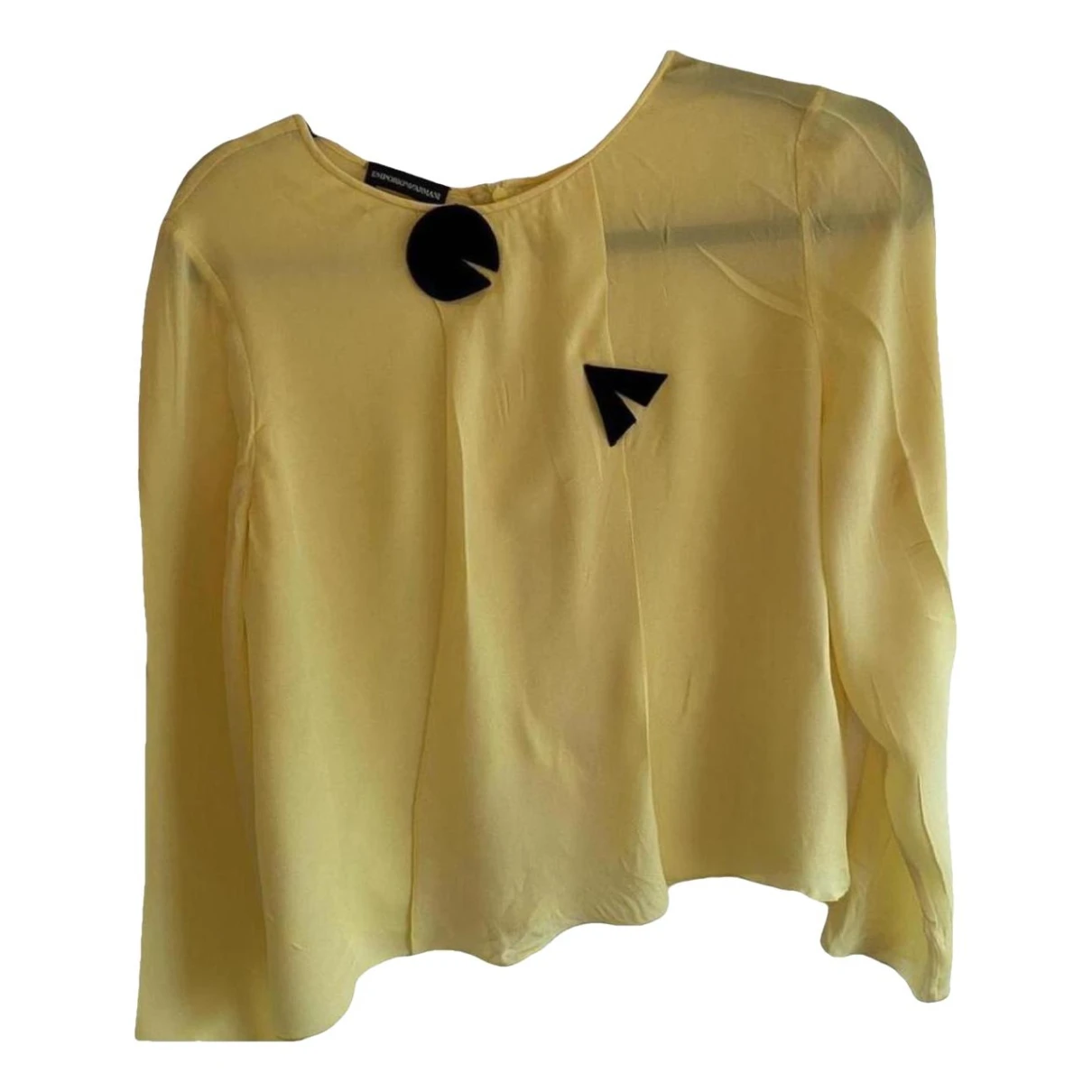 Pre-owned Emporio Armani Silk Blouse In Yellow