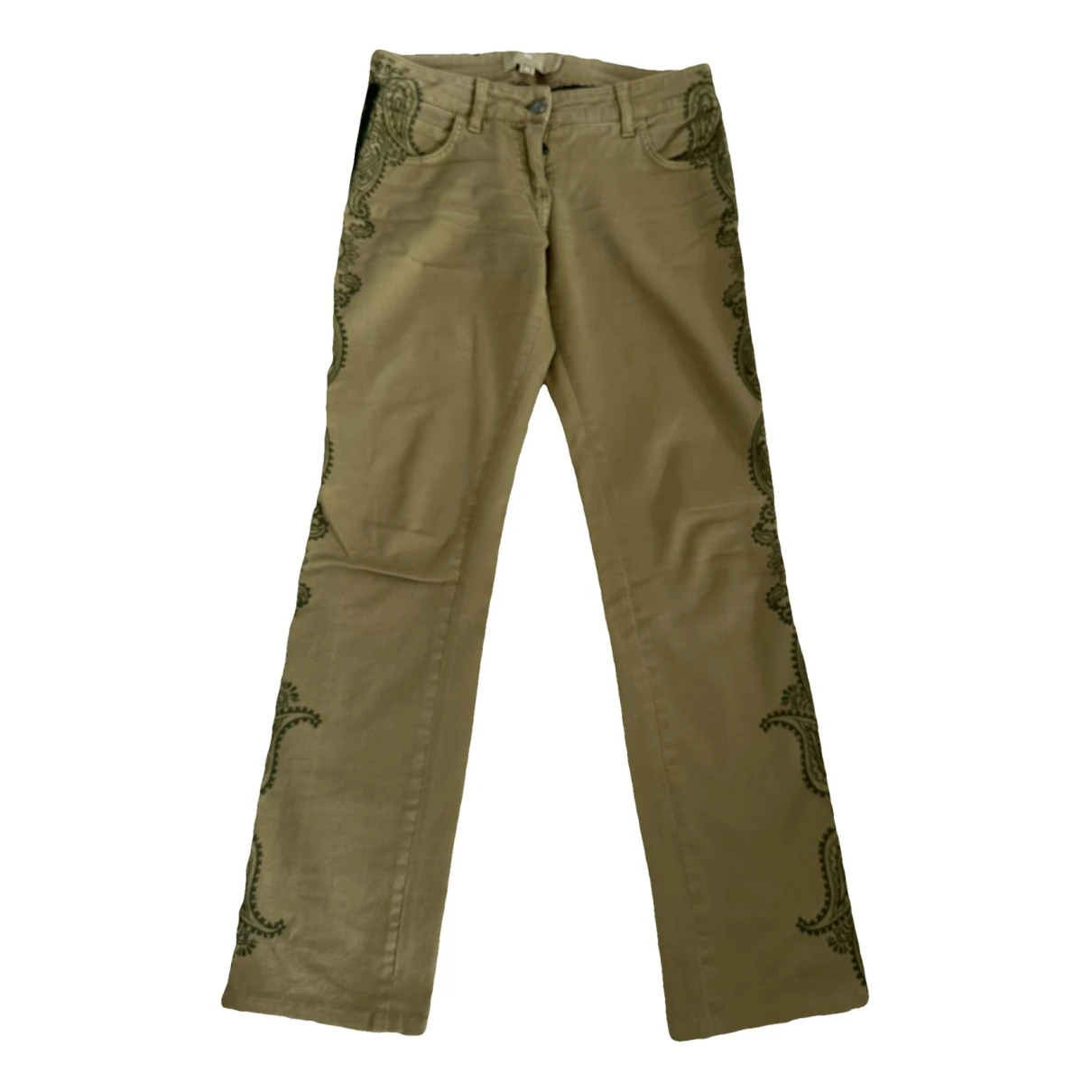 Pre-owned Etro Straight Jeans In Beige