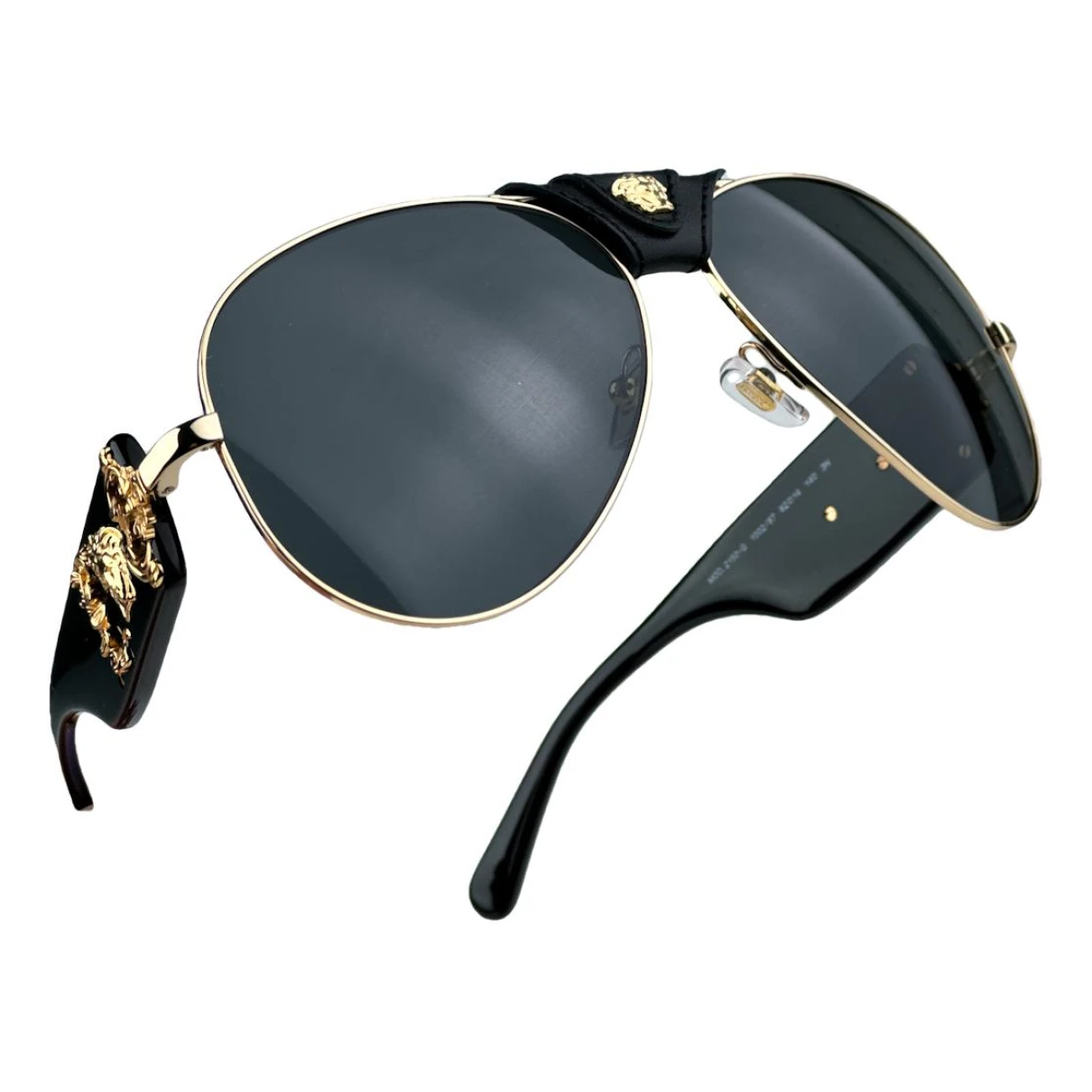 Pre-owned Versace Medusa Biggie Sunglasses In Gold