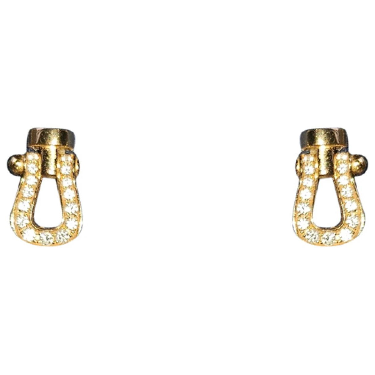 Pre-owned Fred Force 10 Pink Gold Earrings