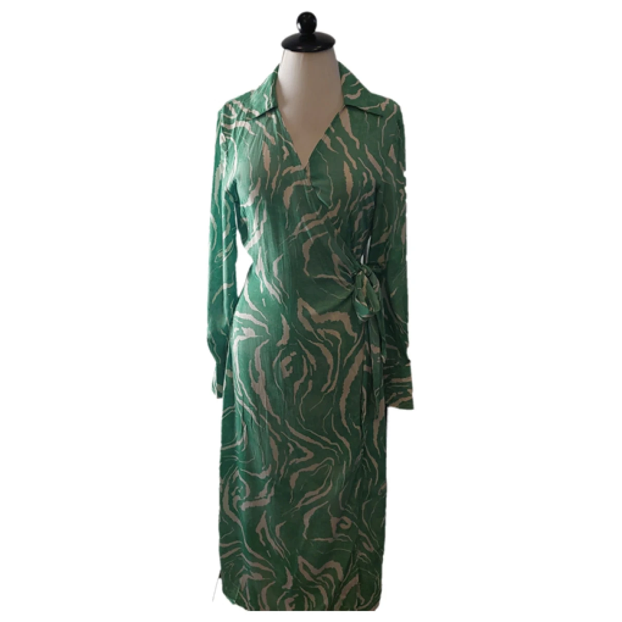 Pre-owned Selected Maxi Dress In Green