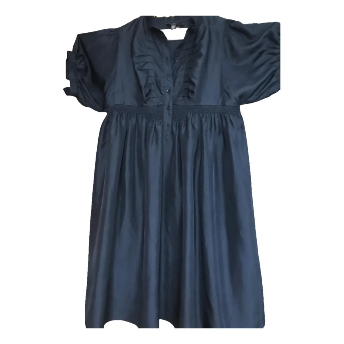 Pre-owned Ted Baker Silk Mid-length Dress In Blue