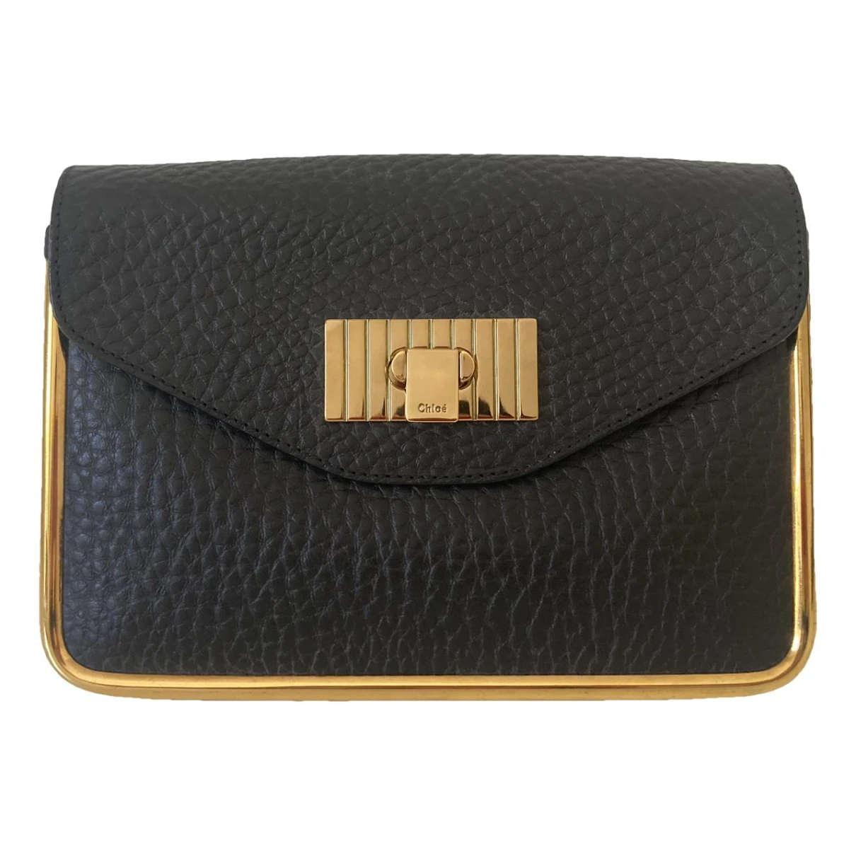 Pre-owned Chloé Sally Leather Handbag In Black