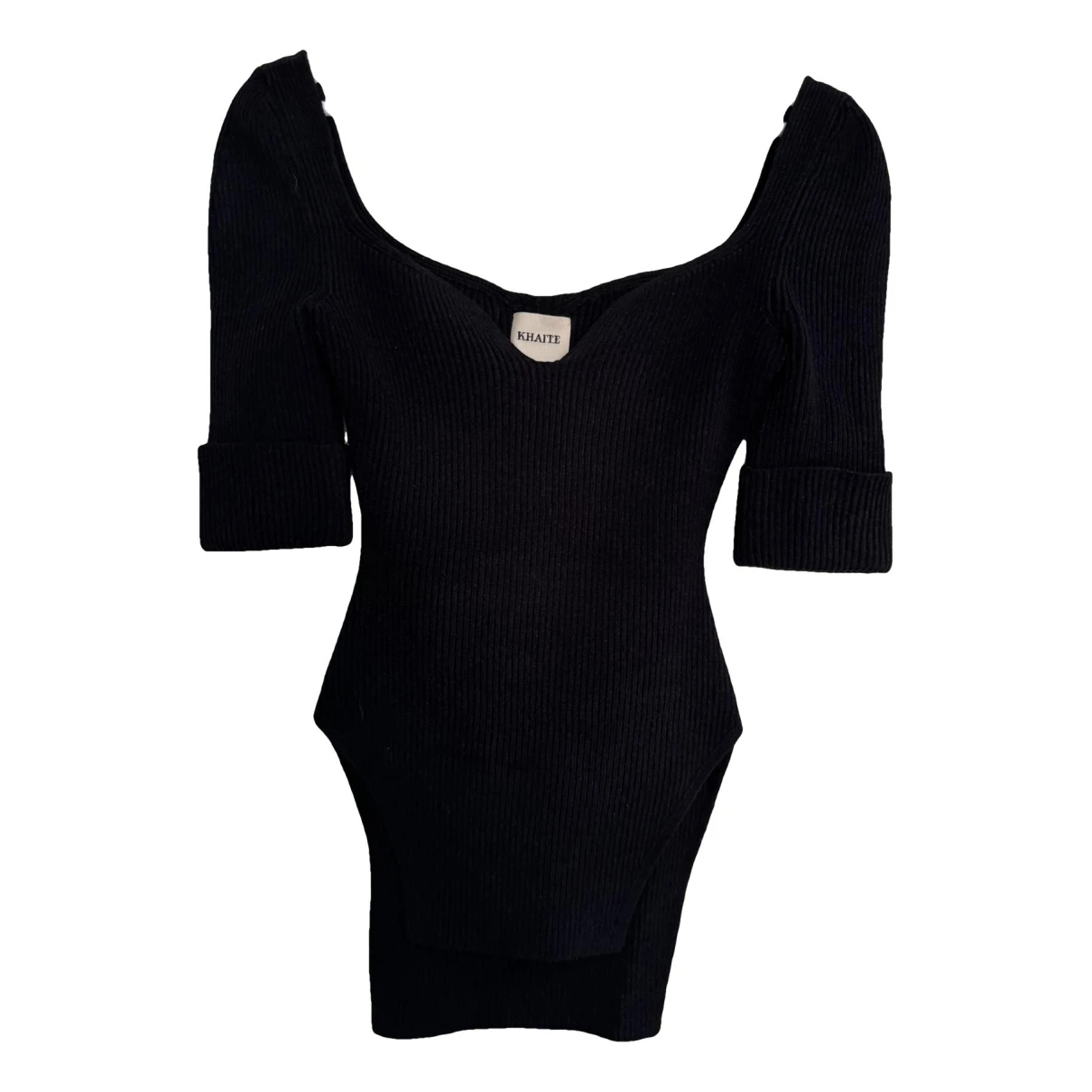 Pre-owned Khaite Maddy Top In Black