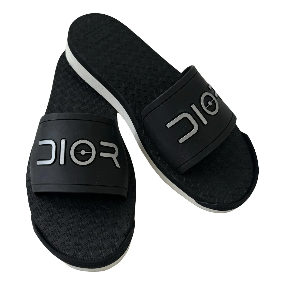 Pre-owned Dior Alpha Sandals In Black