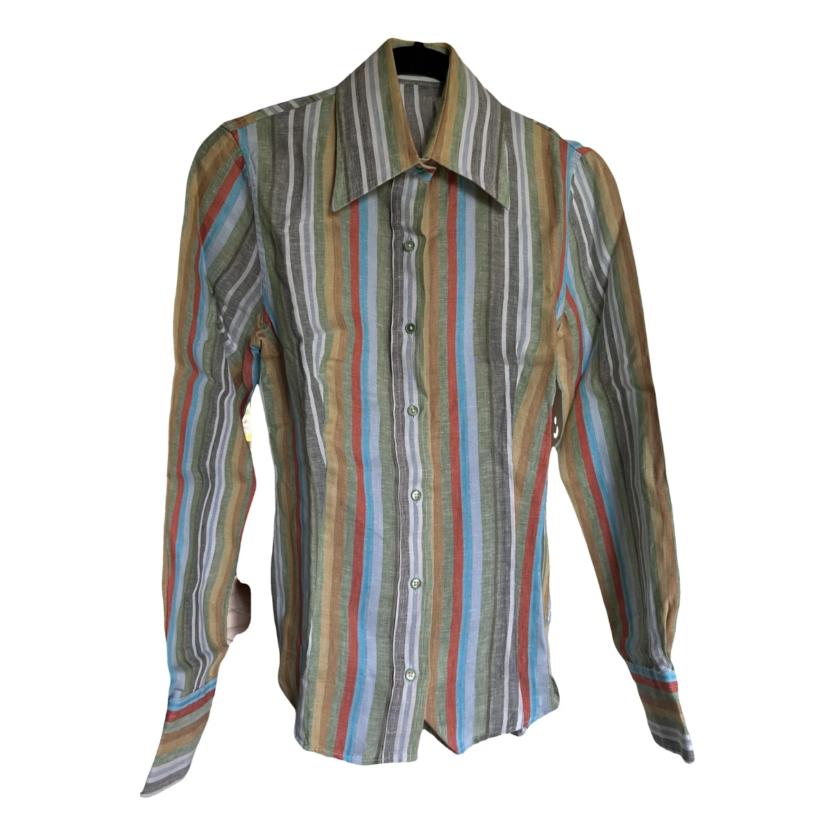 Pre-owned Etro Linen Shirt In Blue